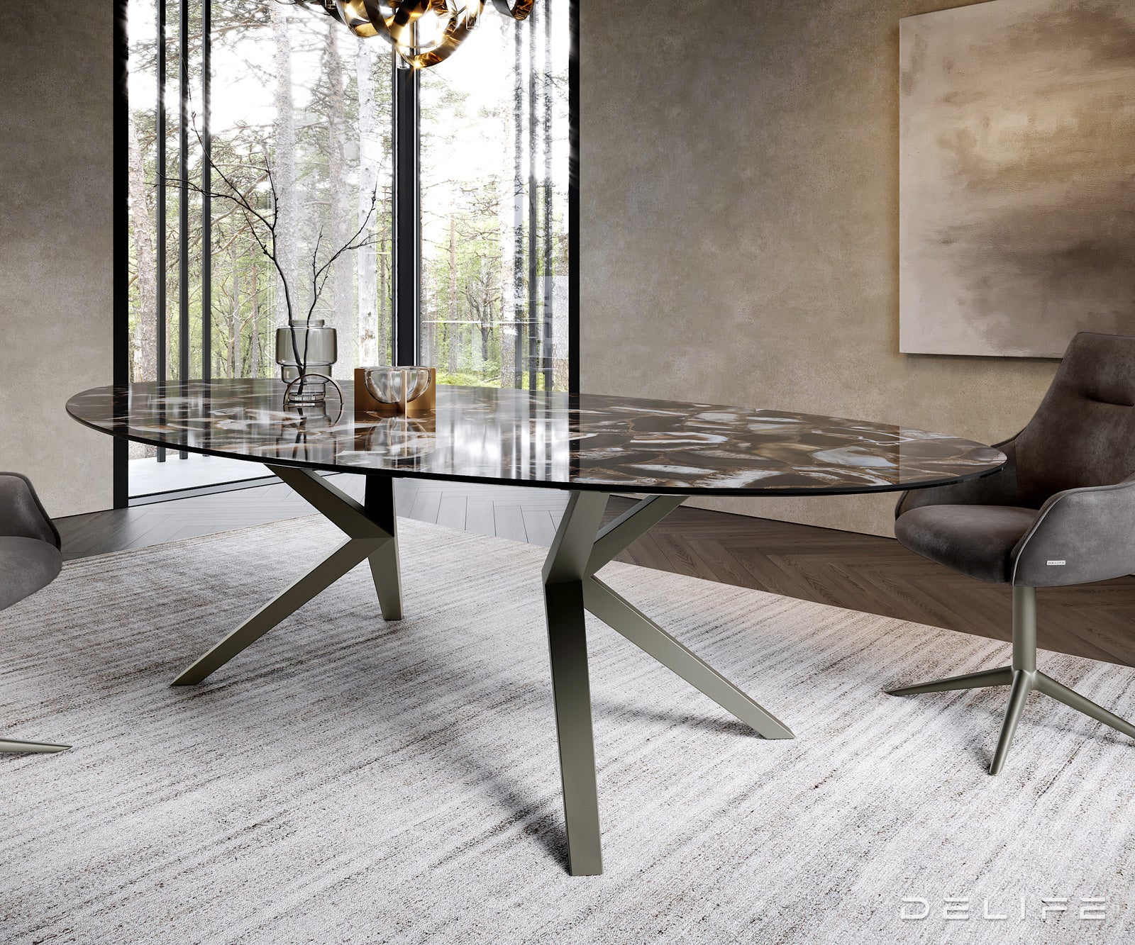 Jedilna miza Edge 280x130cm, Material: Keramika na steklu