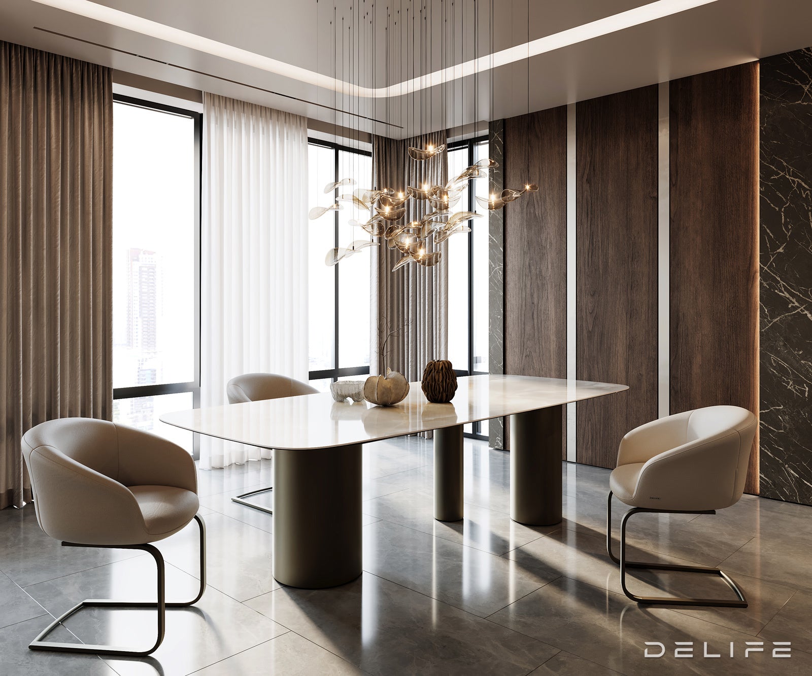 Jedilna miza Edge 270x120cm, Material: Keramika na steklu