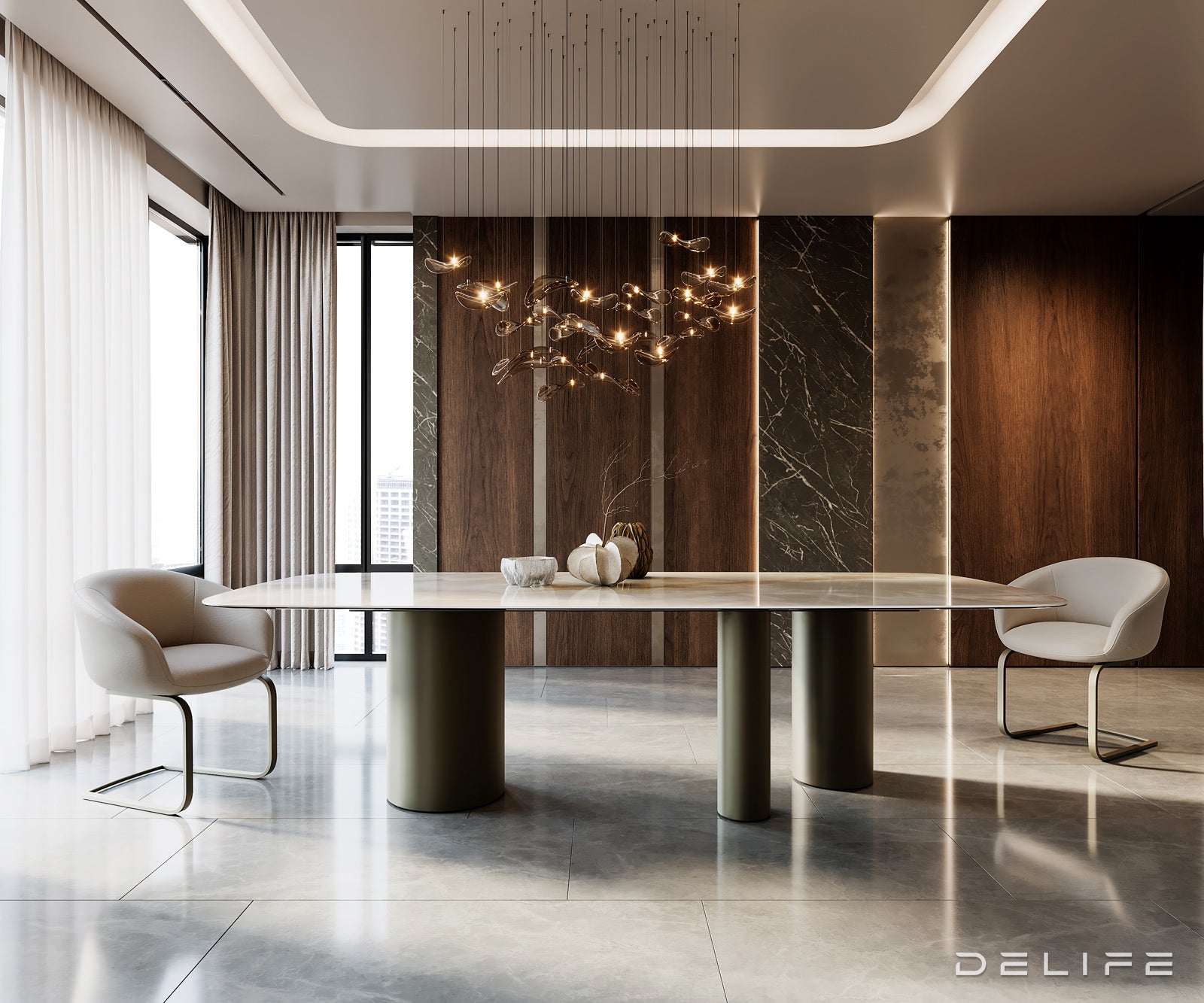 Jedilna miza Edge 270x120cm, Material: Keramika na steklu