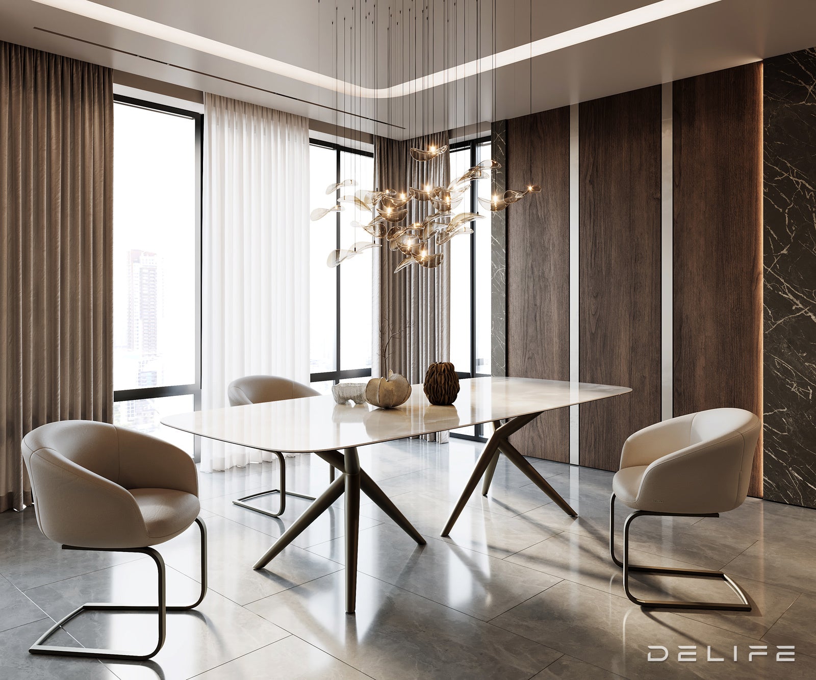 Jedilna miza Edge 270x120cm, Material: Keramika na steklu