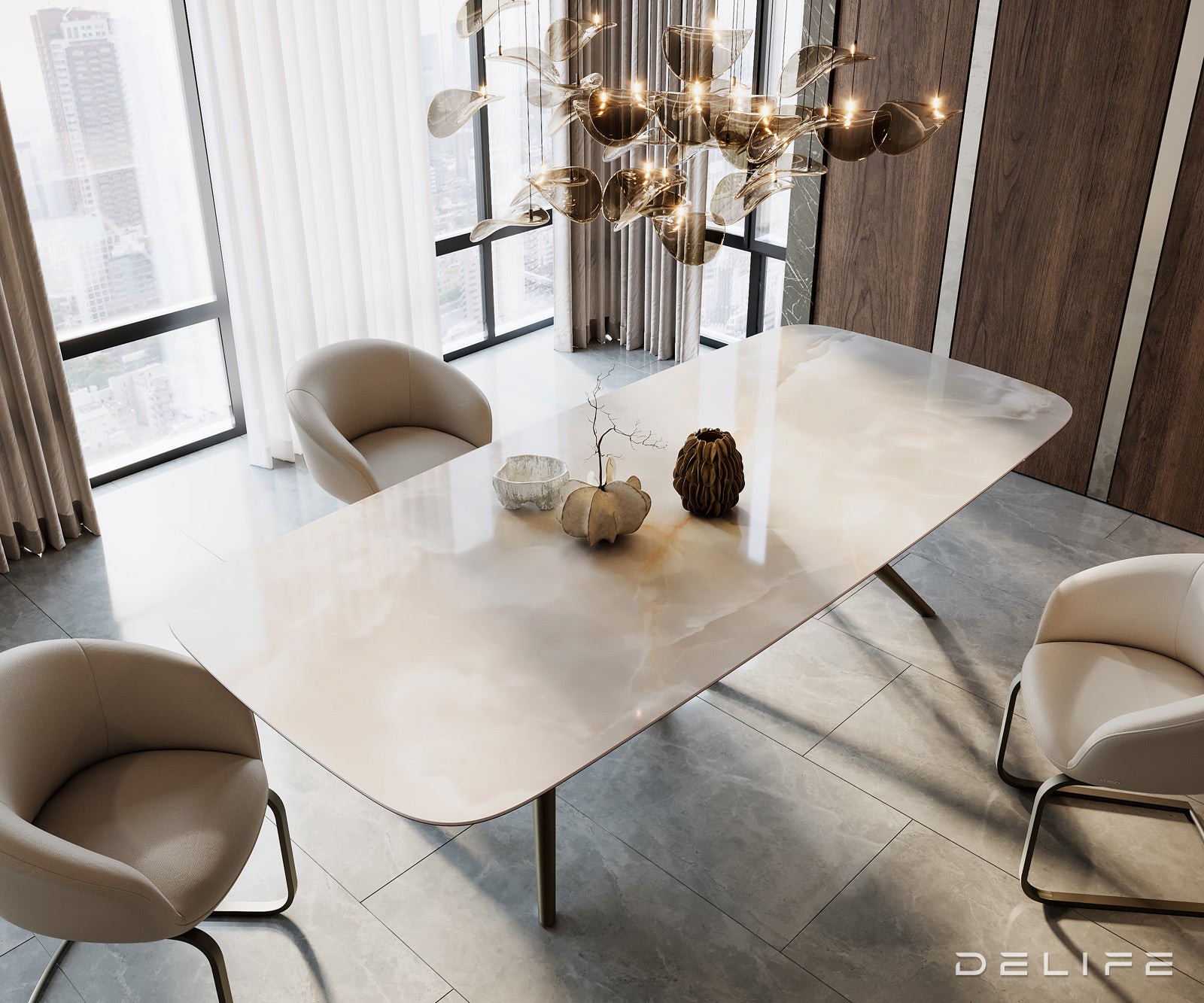 Jedilna miza Edge 270x120cm, Material: Keramika na steklu