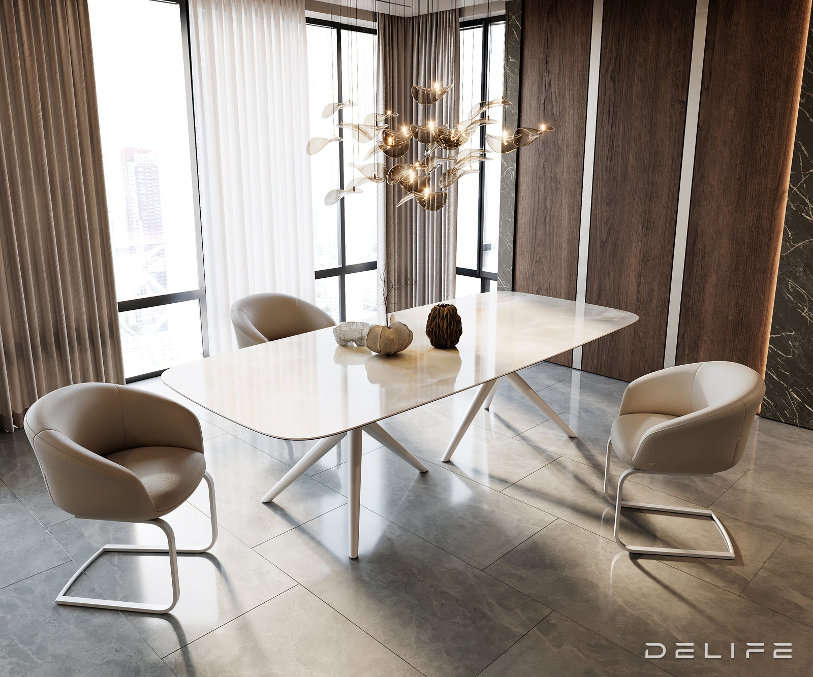 Jedilna miza Edge 270x120cm, Material: Keramika na steklu