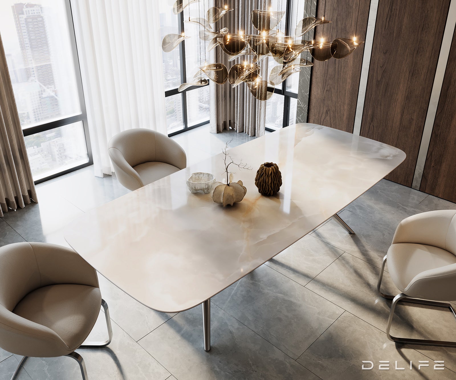 Jedilna miza Edge 270x120cm, Material: Keramika na steklu