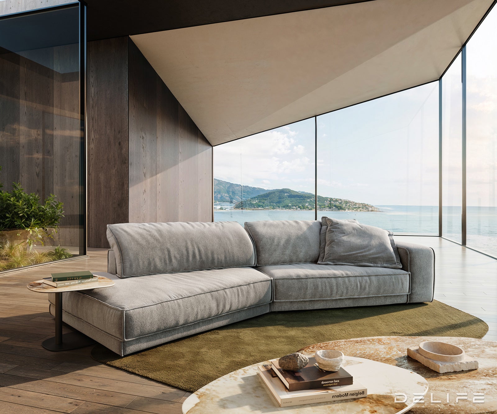 Kavč Snoosh 400x200cm, Material: Strukturirano blago