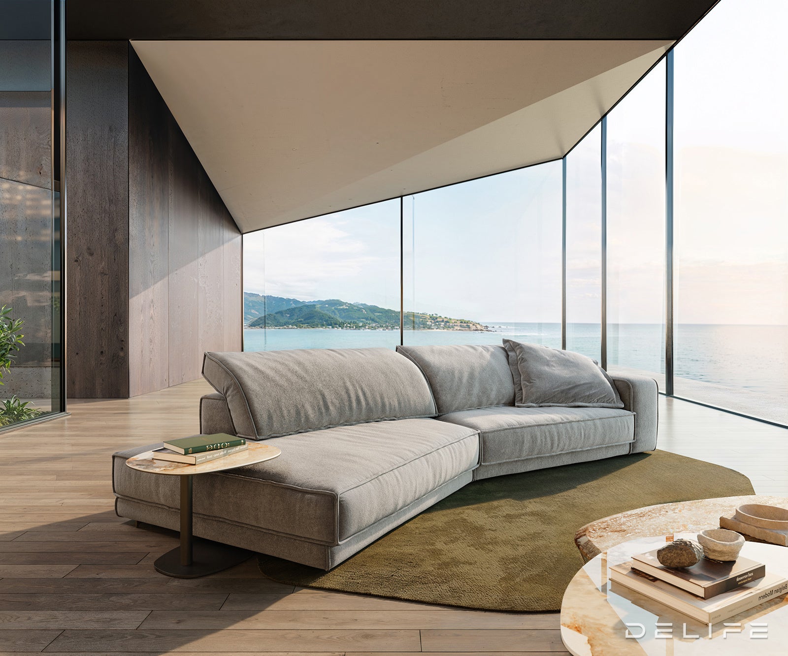 Kavč Snoosh 400x200cm, Material: Strukturirano blago