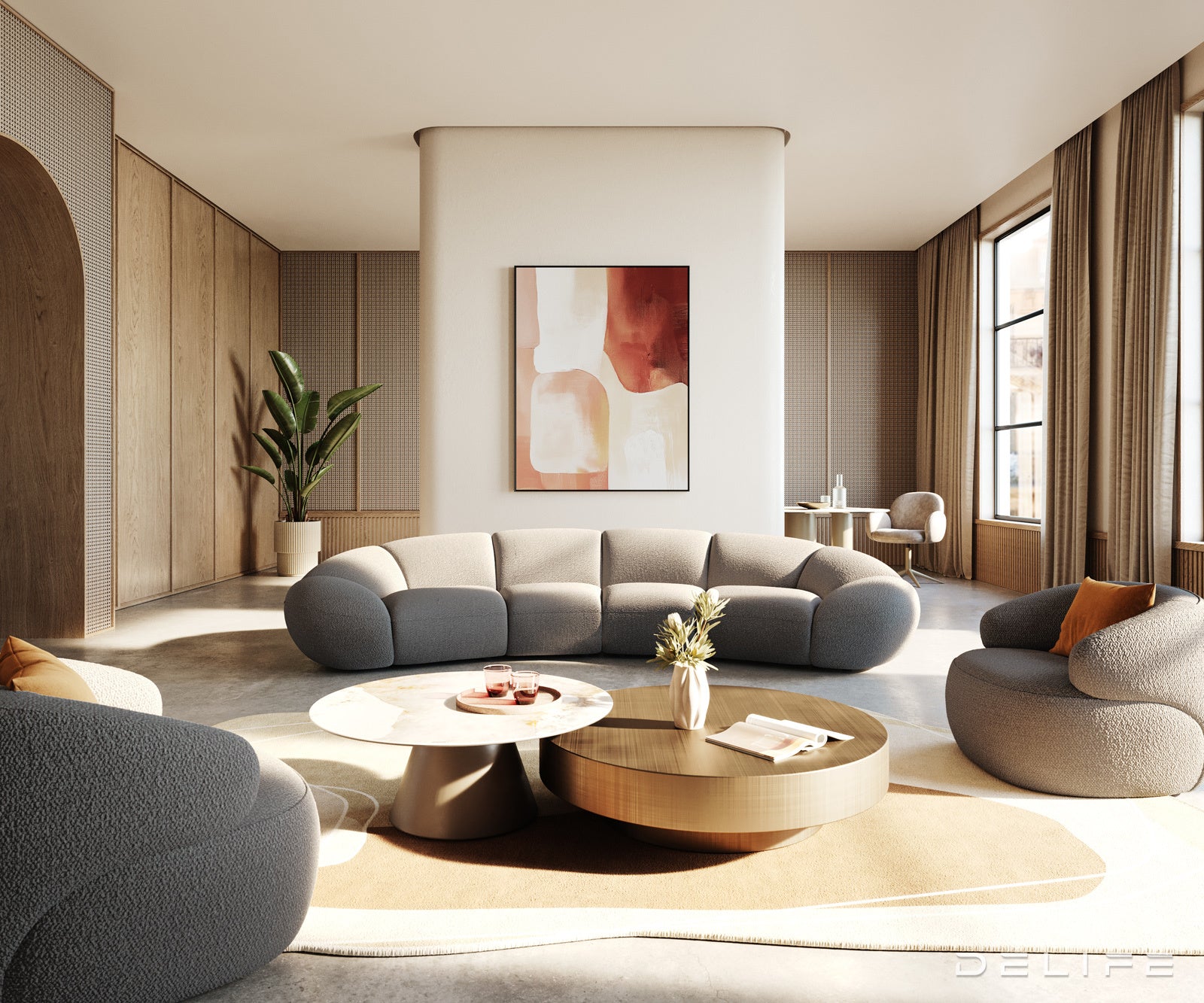 Kavč Lunna 368x175cm, Material: Bukle