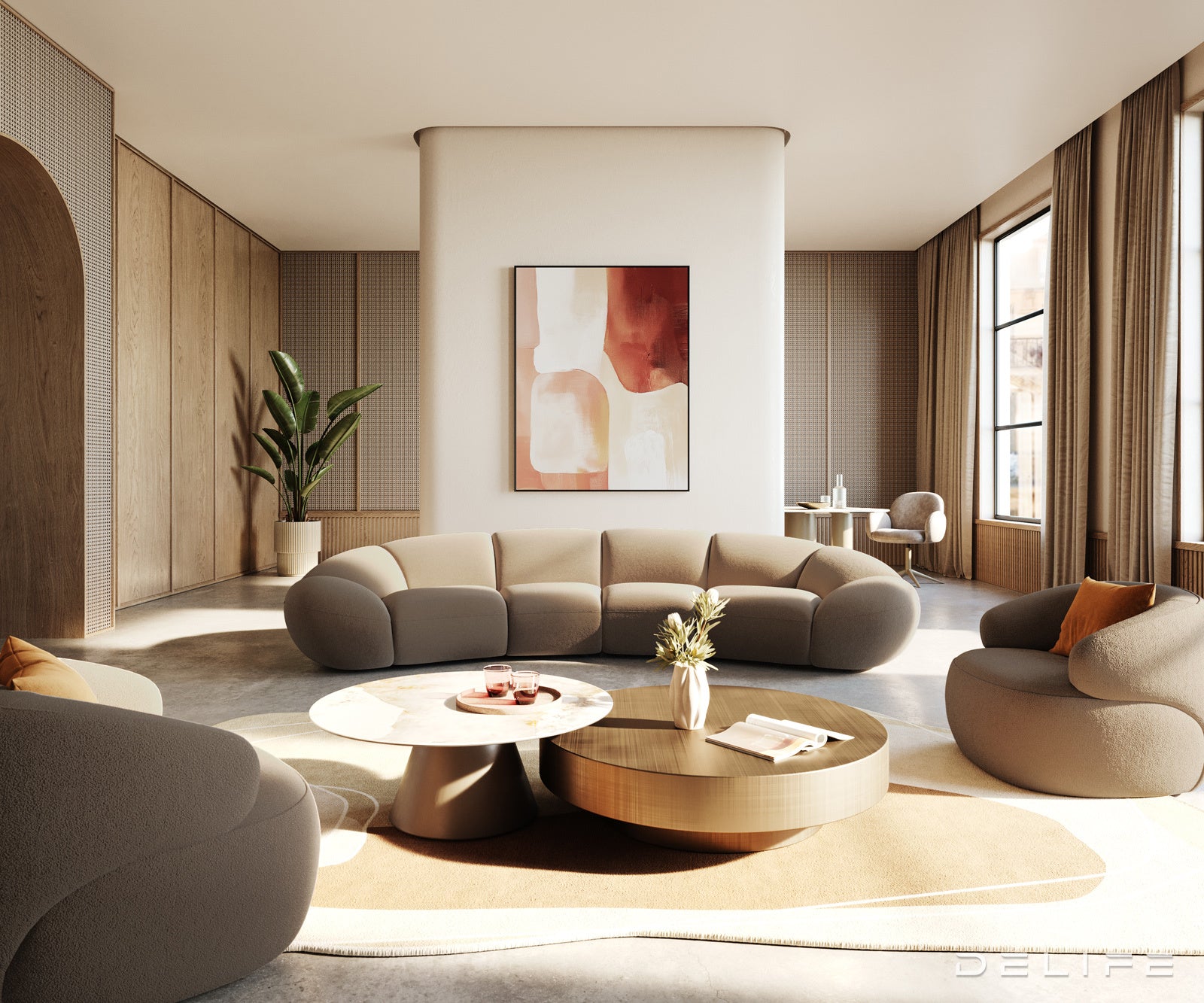 Kavč Lunna 368x175cm, Material: Bukle