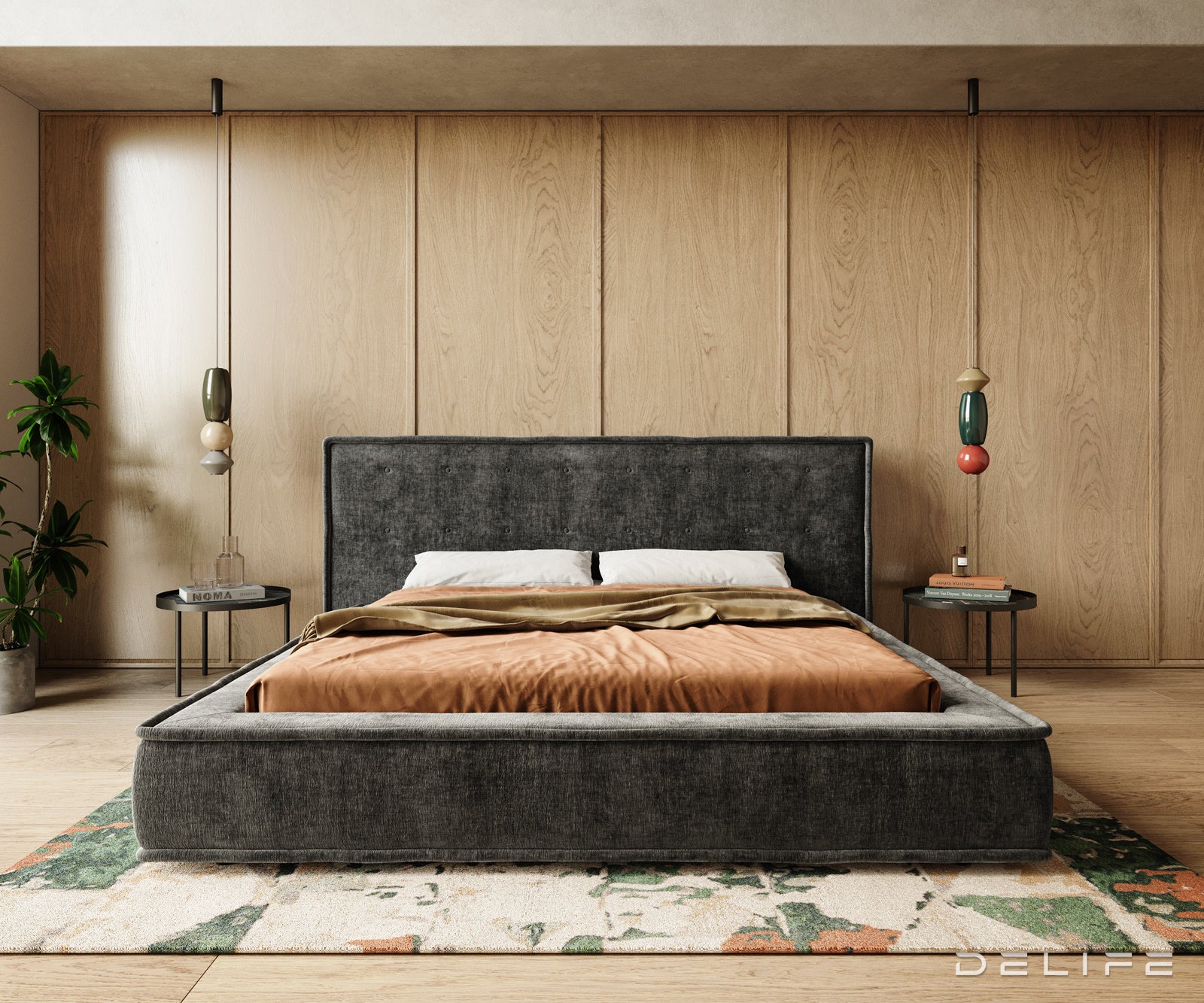 Posteljni okvir Filikos 180x200cm, material: ženil