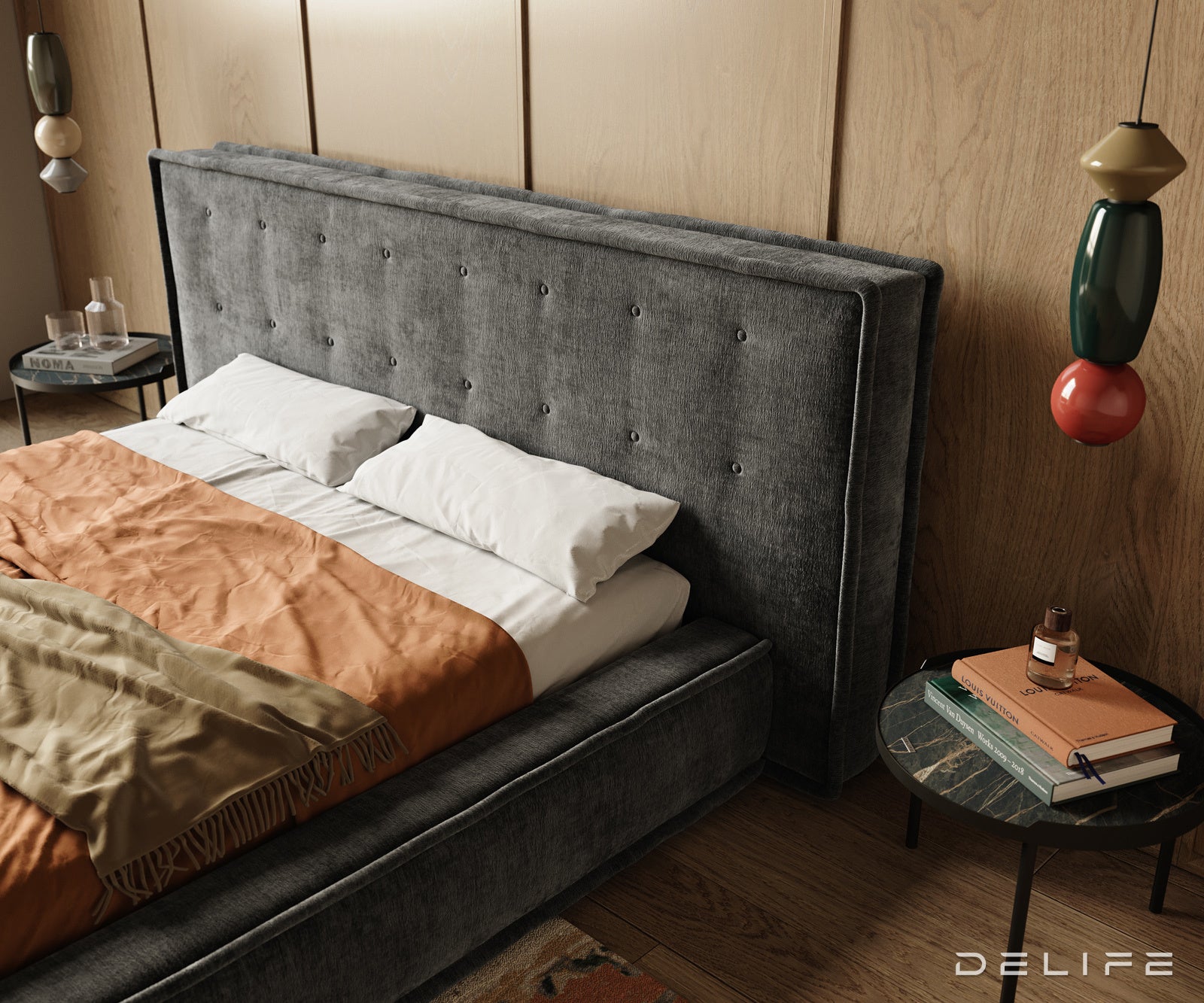 Posteljni okvir Filikos 180x200cm, material: ženil