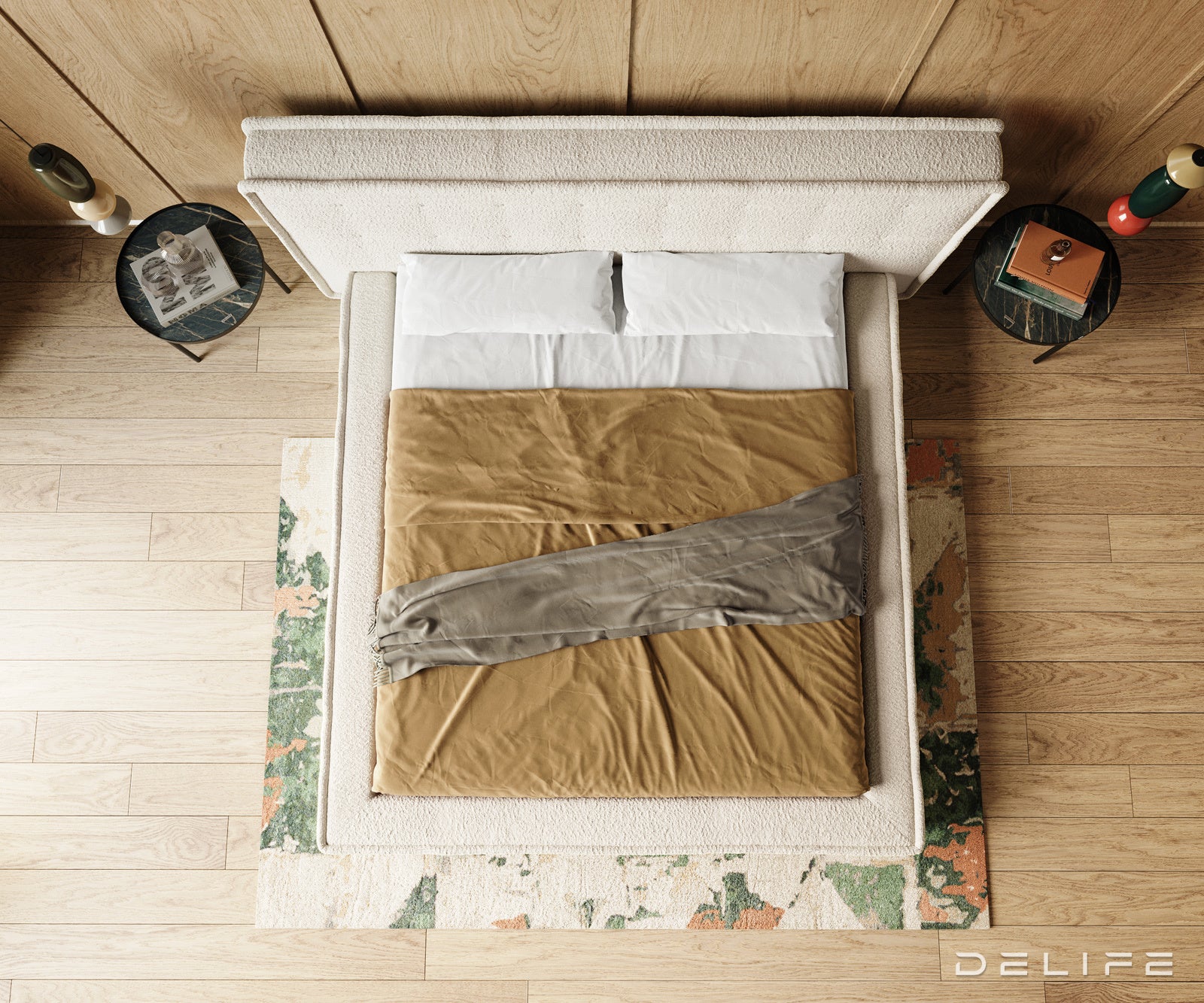 Posteljni okvir Filikos 180x200cm, Material: Bukle