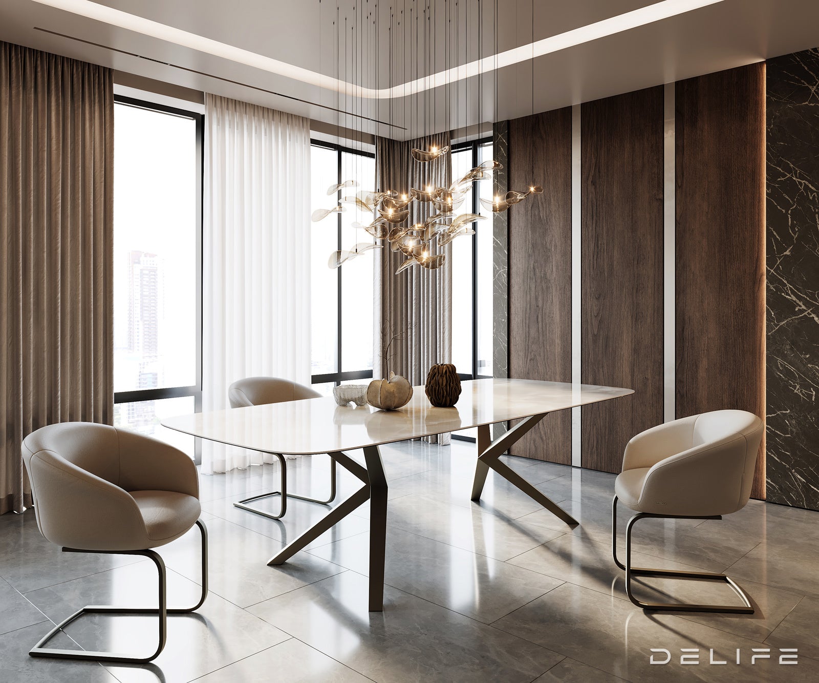 Jedilna miza Edge 270x120cm, Material: Keramika na steklu