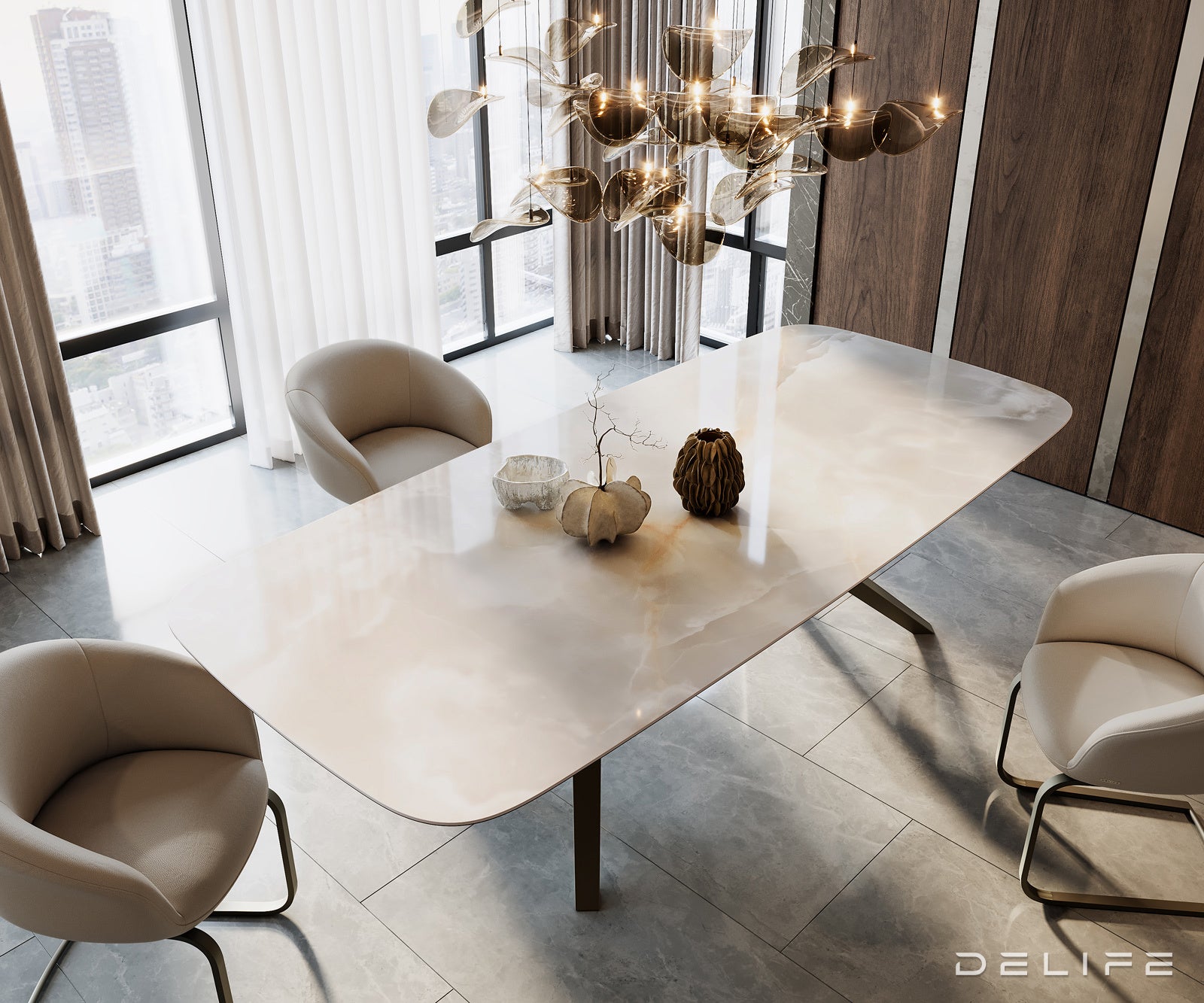 Jedilna miza Edge 270x120cm, Material: Keramika na steklu