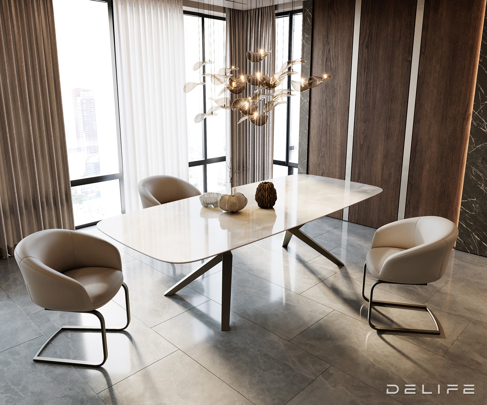 Jedilna miza Edge 270x120cm, Material: Keramika na steklu