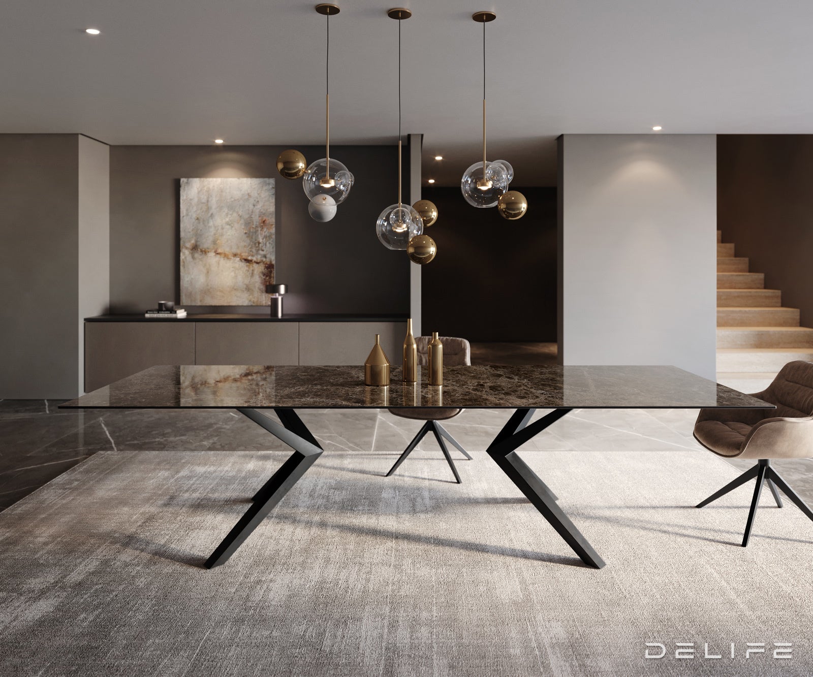 Jedilna miza Rob 300x100cm, Material: Keramika na steklu