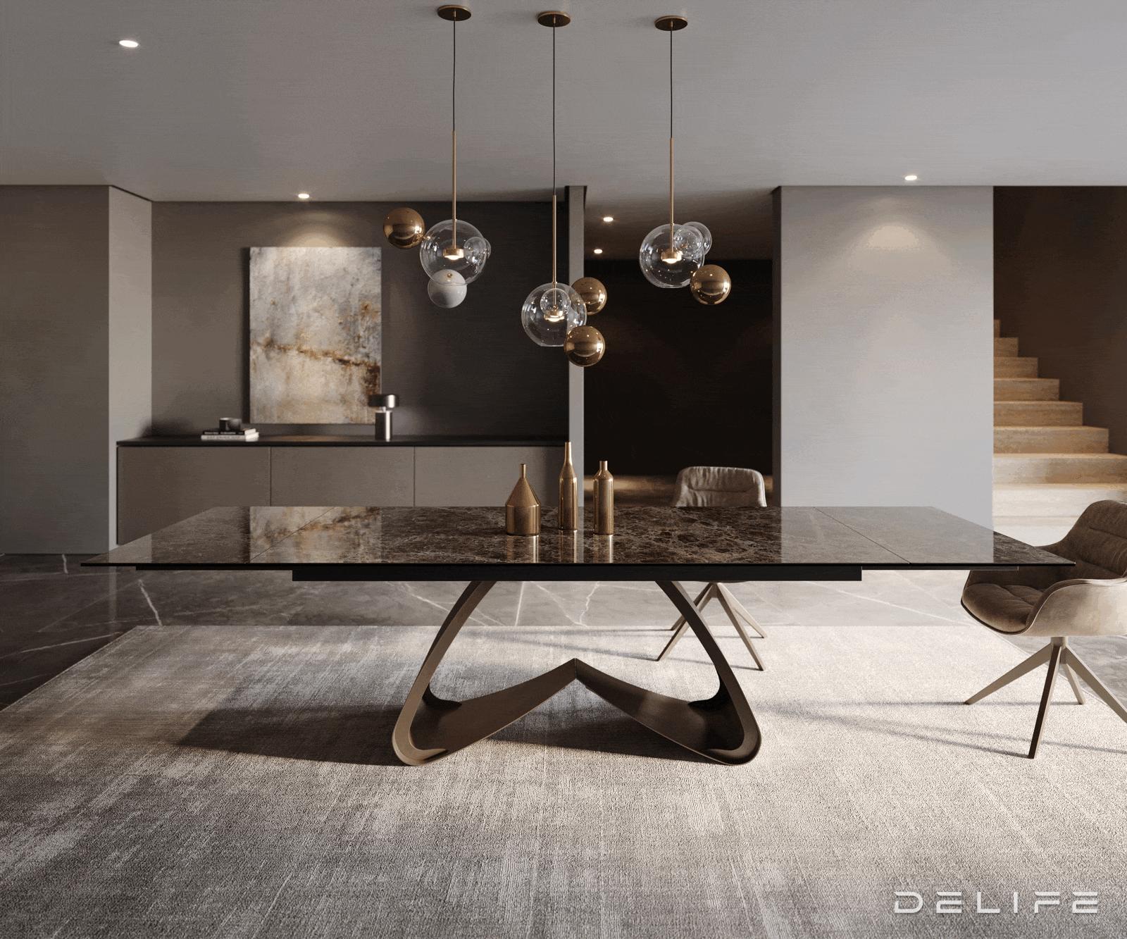 Jedilna miza Rob 300x100cm, Material: Keramika na steklu