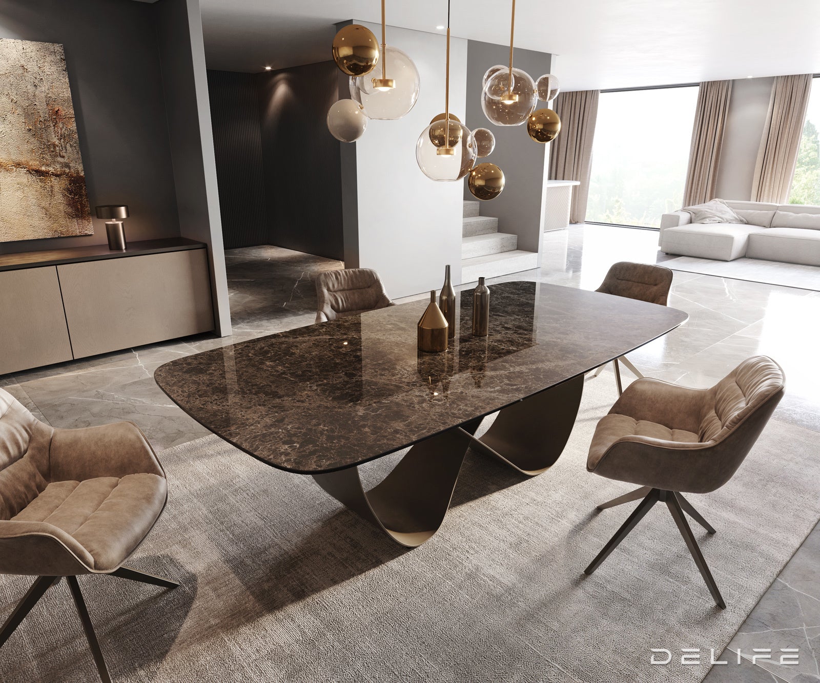 Jedilna miza Edge 240x120cm, Material: Keramika na steklu