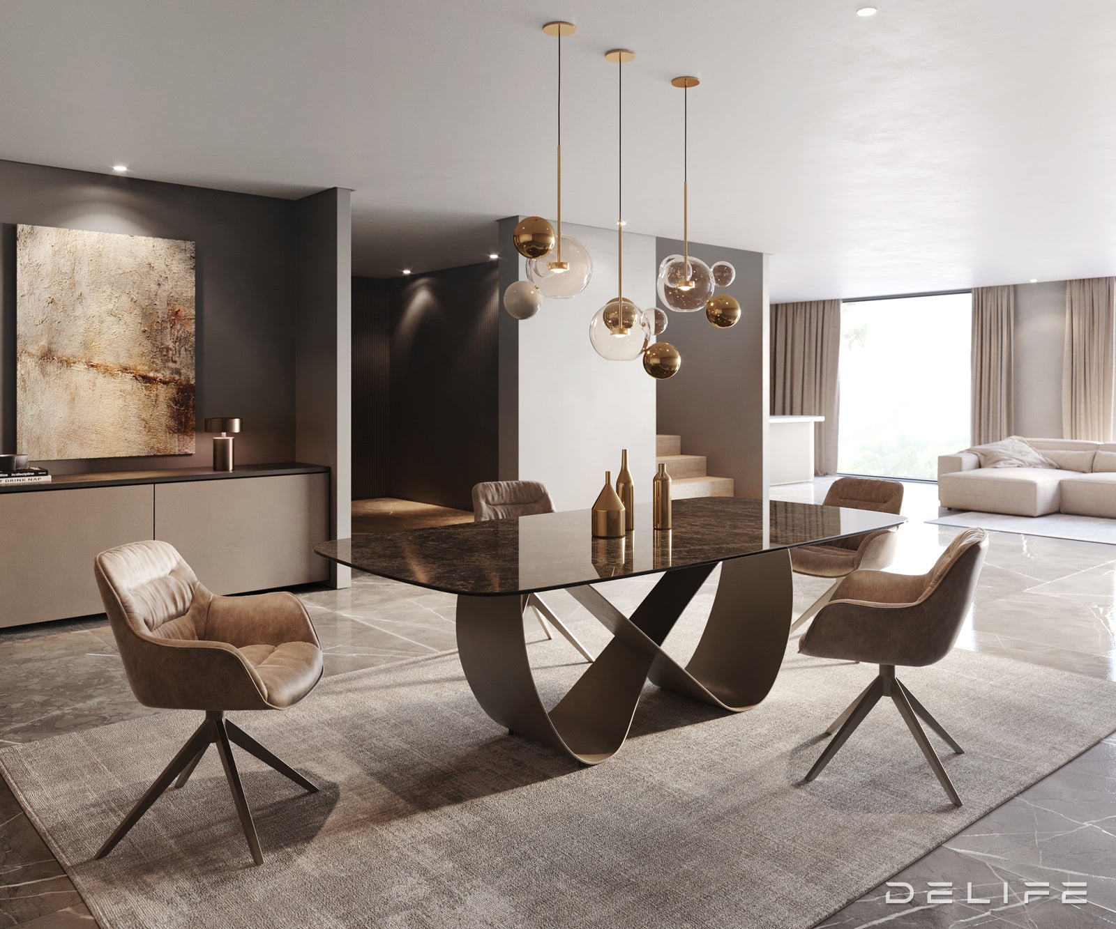 Jedilna miza Edge 240x120cm, Material: Keramika na steklu