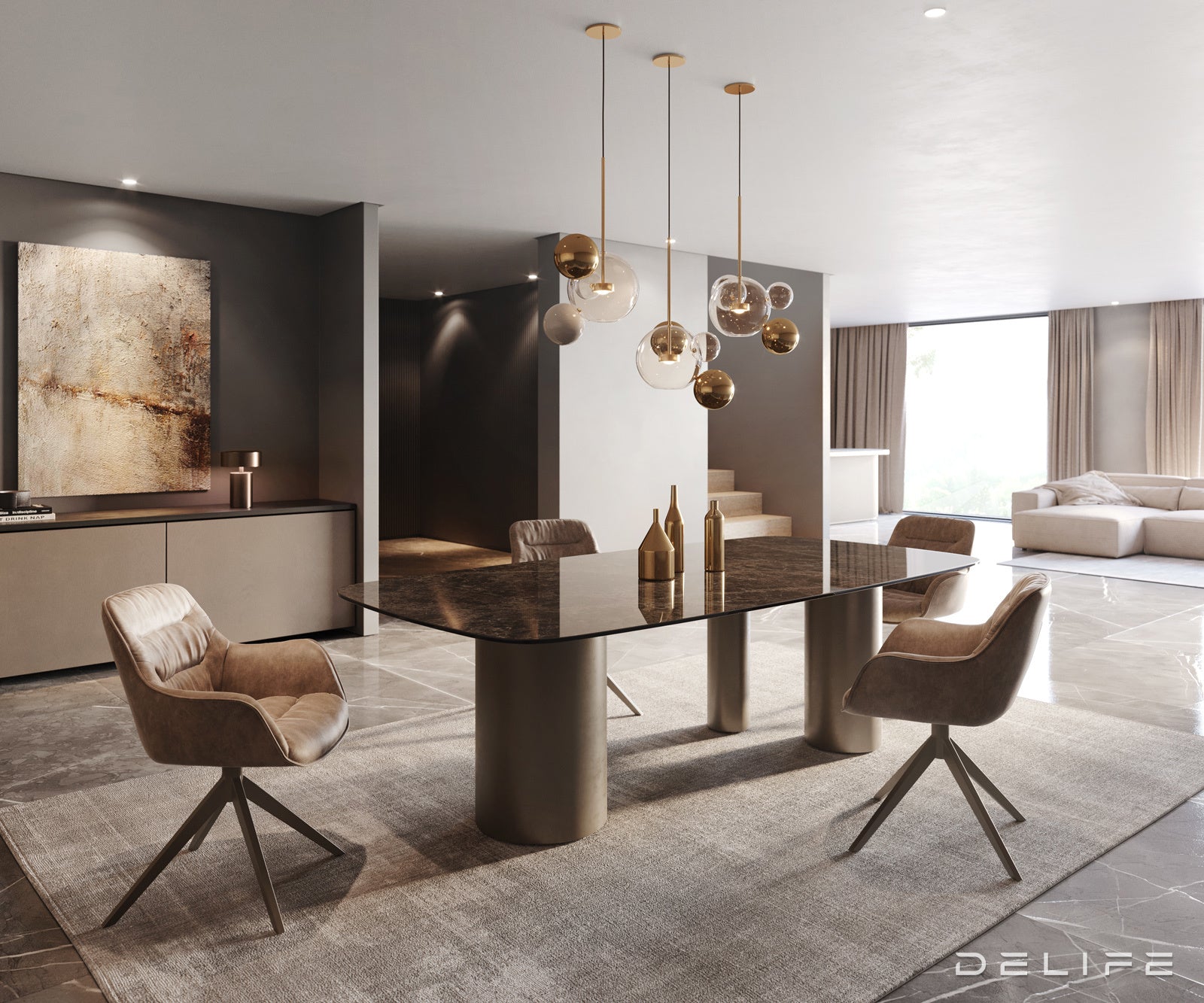 Jedilna miza Edge 240x120cm, Material: Keramika na steklu