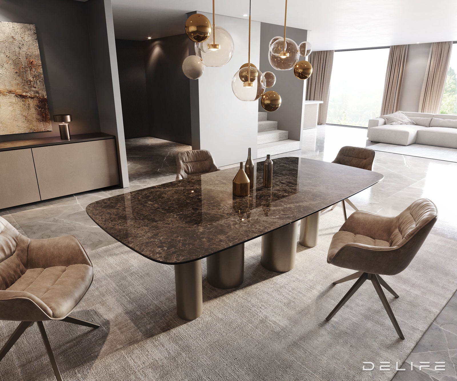 Jedilna miza Edge 240x120cm, Material: Keramika na steklu