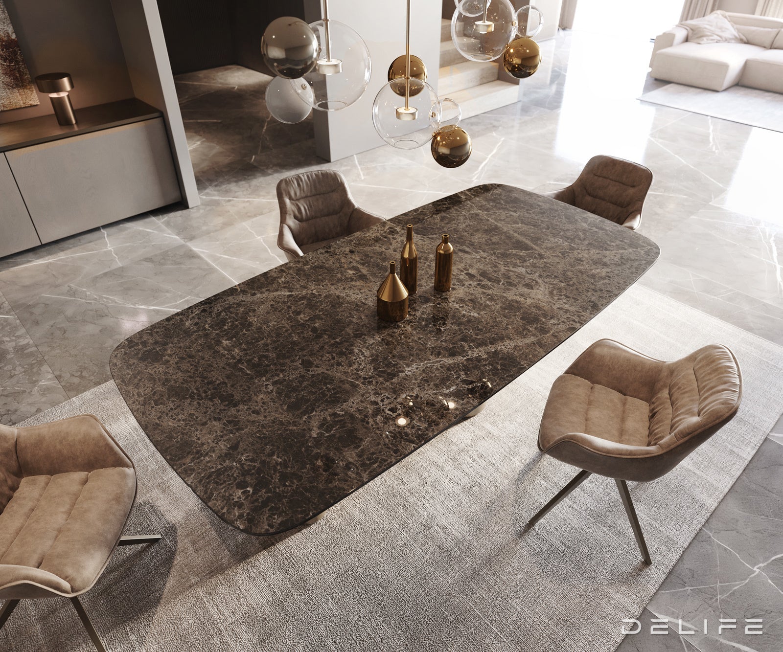 Jedilna miza Edge 240x120cm, Material: Keramika na steklu