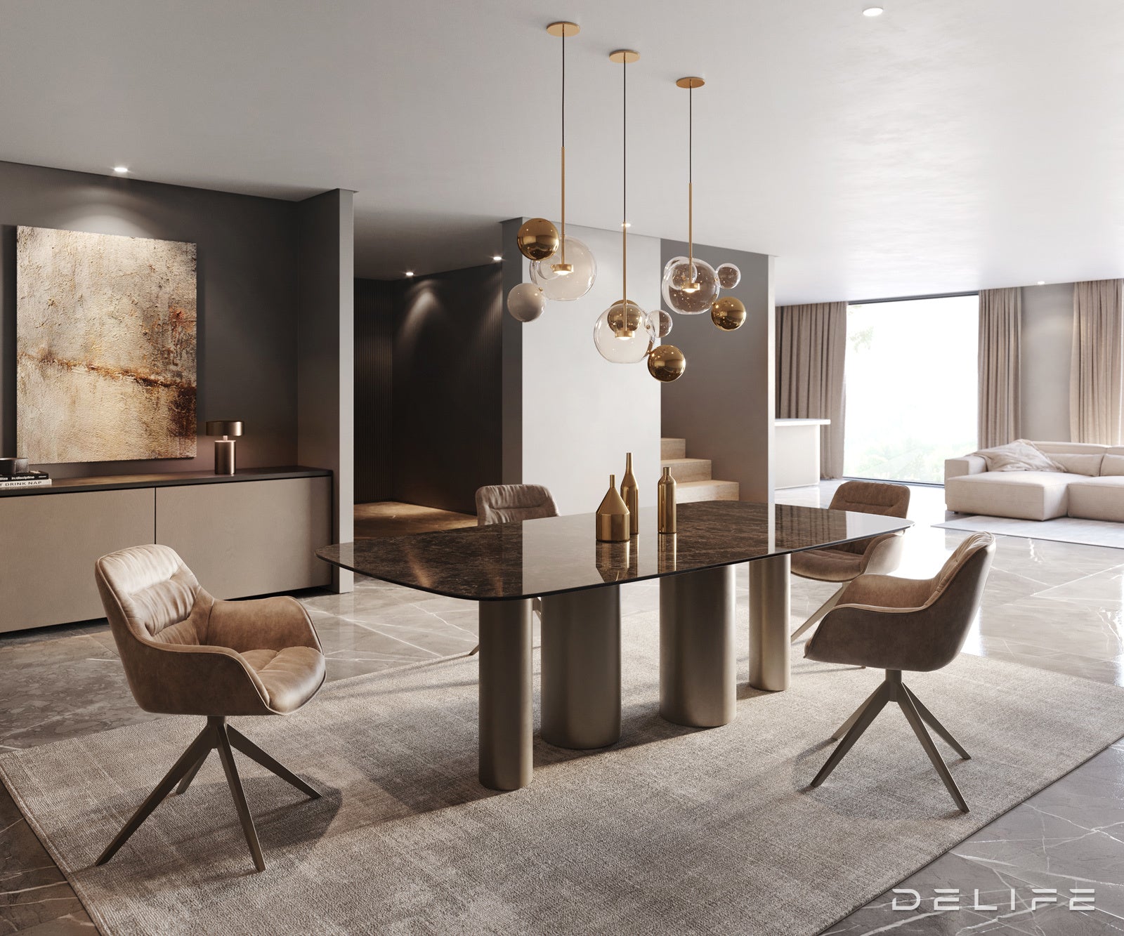 Jedilna miza Edge 240x120cm, Material: Keramika na steklu