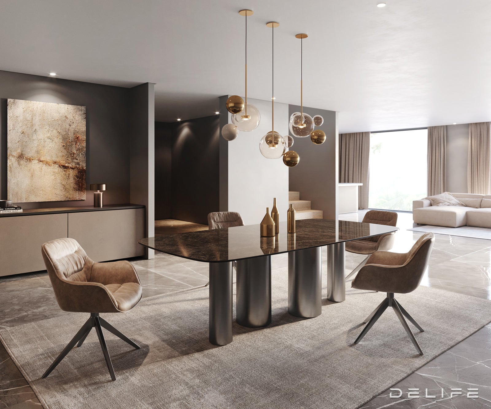 Jedilna miza Edge 240x120cm, Material: Keramika na steklu