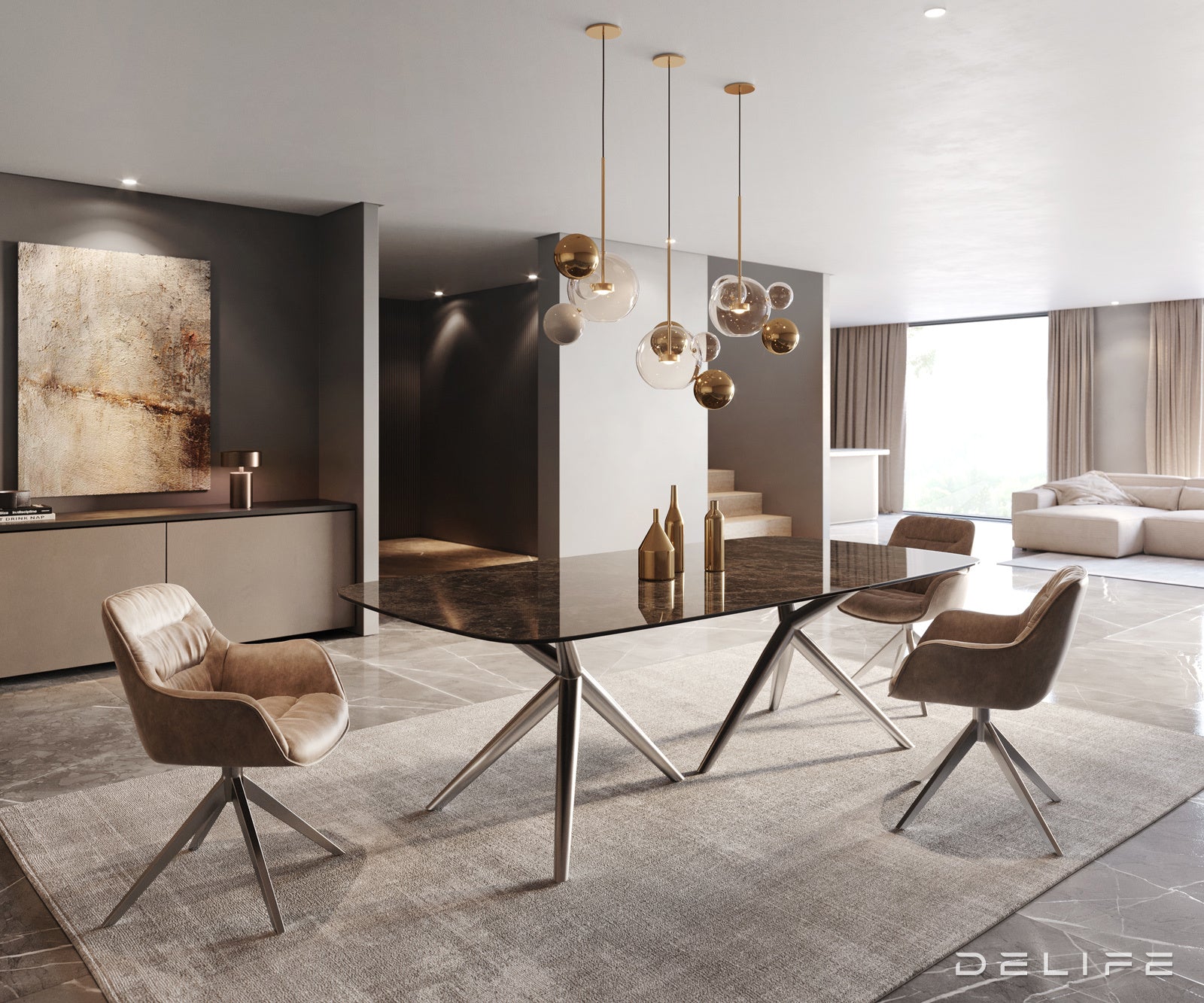 Jedilna miza Edge 240x120cm, Material: Keramika na steklu