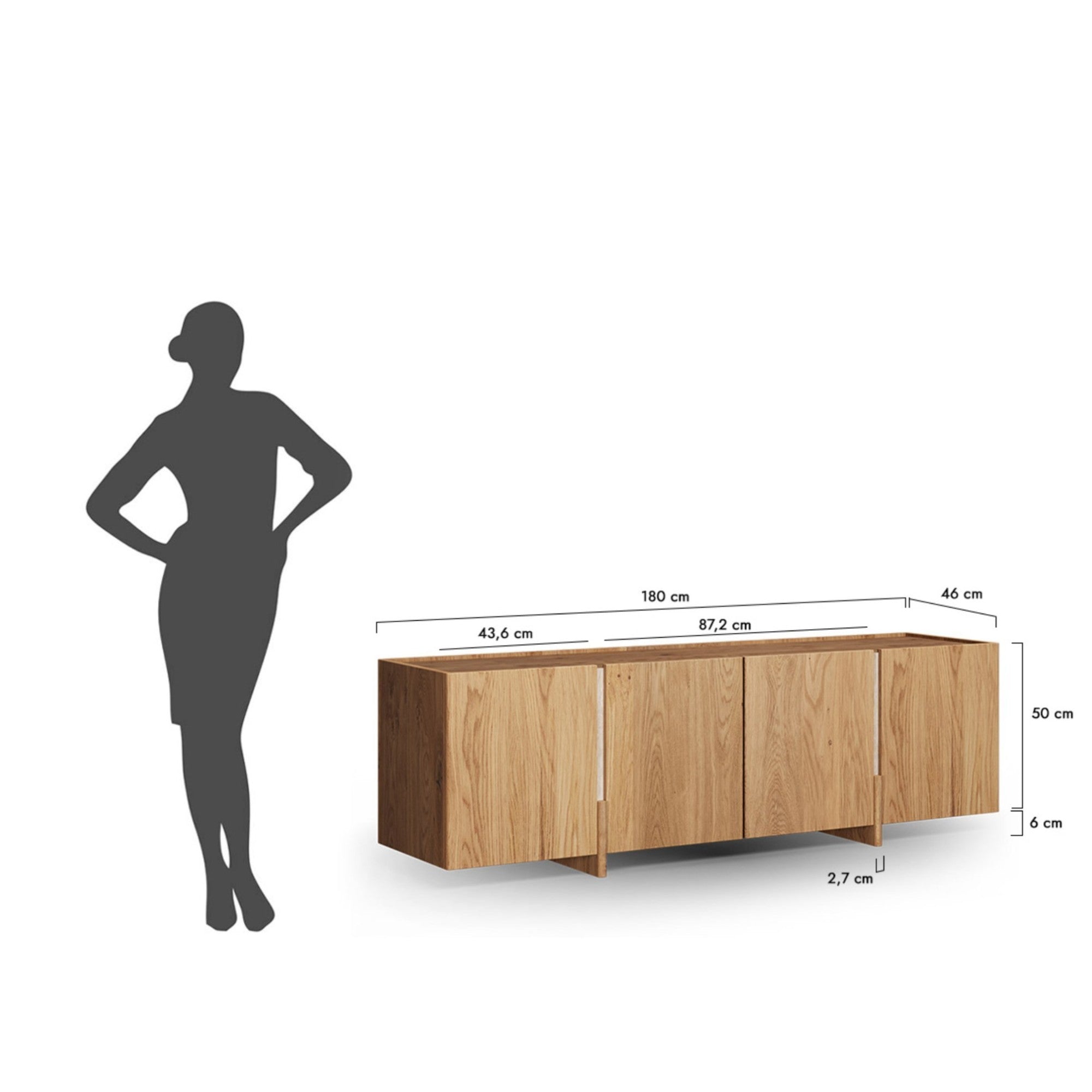 TV komoda Tivoli 180x46 cm, material: možnost izbire