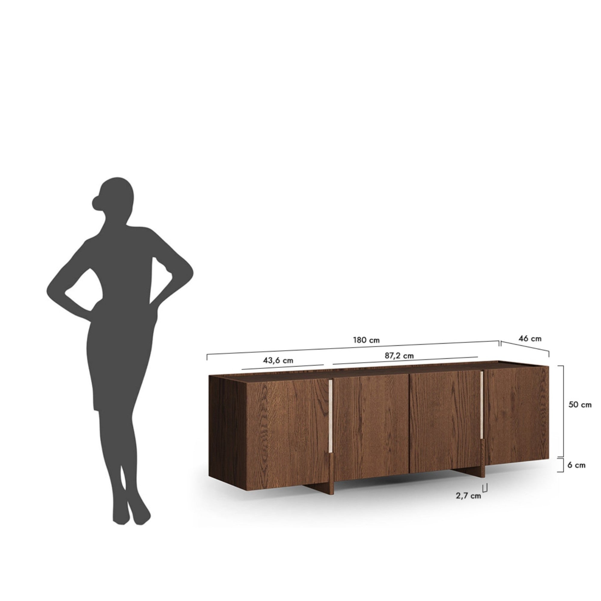 TV komoda Tivoli 180x46 cm, material: možnost izbire