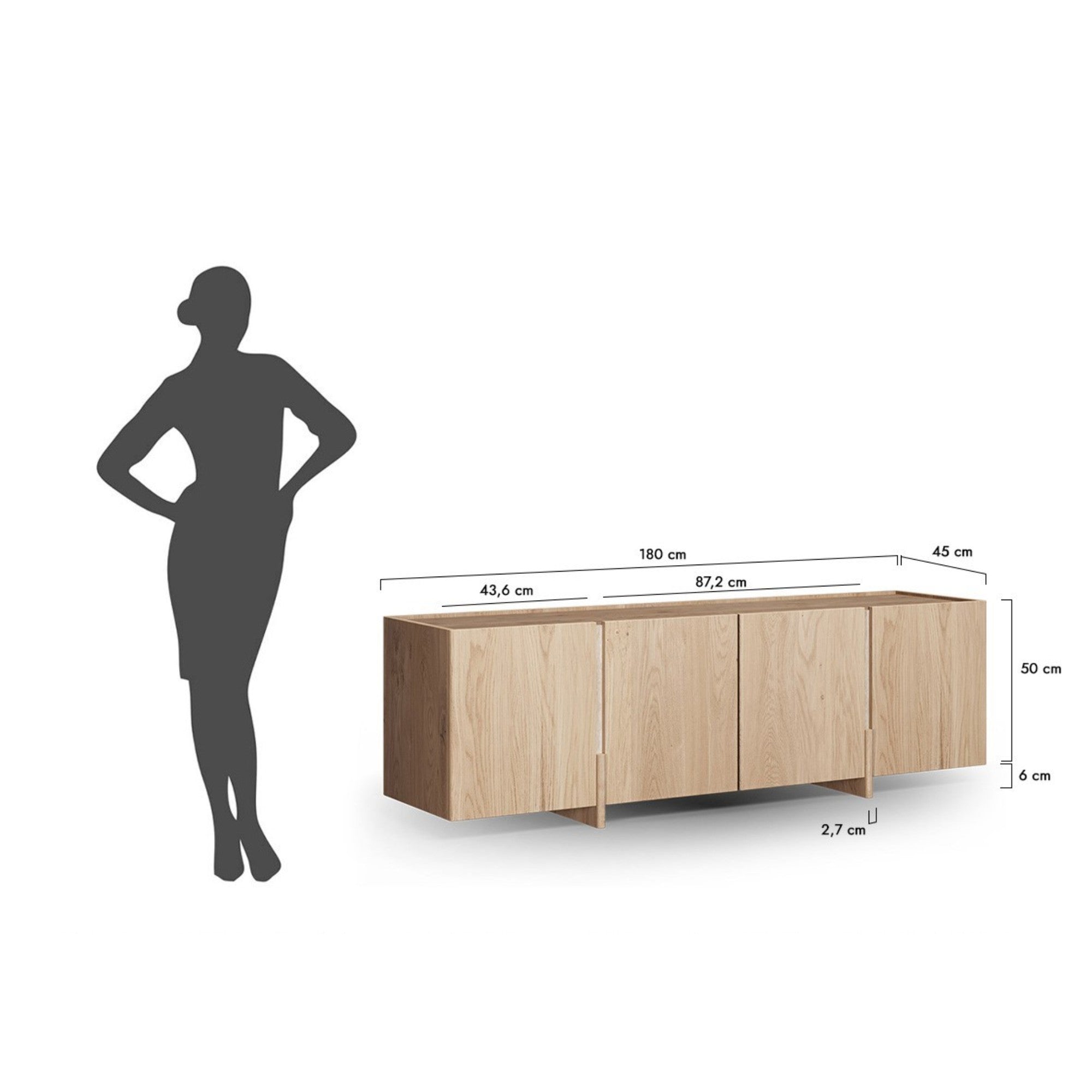 TV komoda Tivoli 180x46 cm, material: možnost izbire