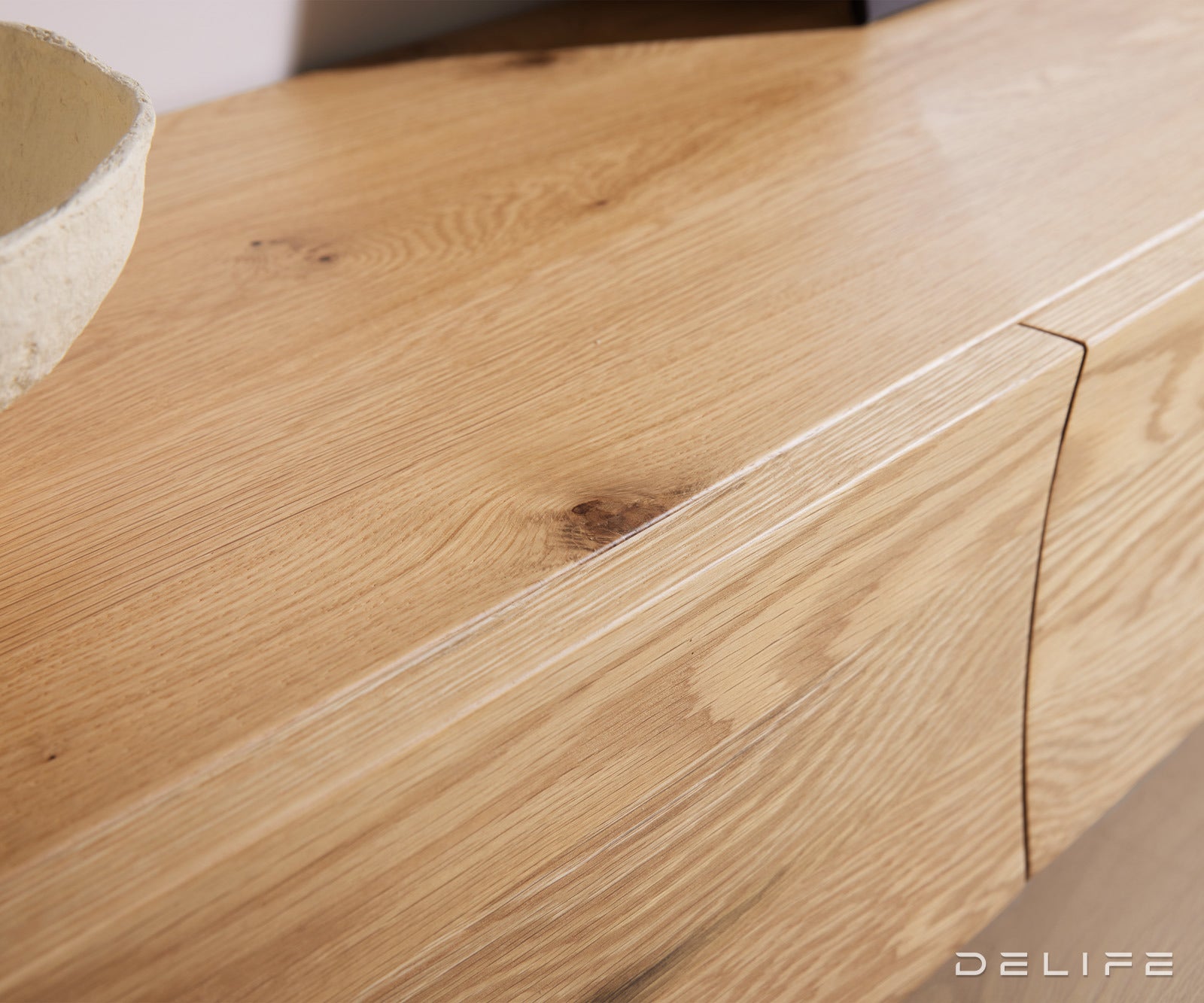 TV omarica Wyatt 220 cm, Material: Hrast