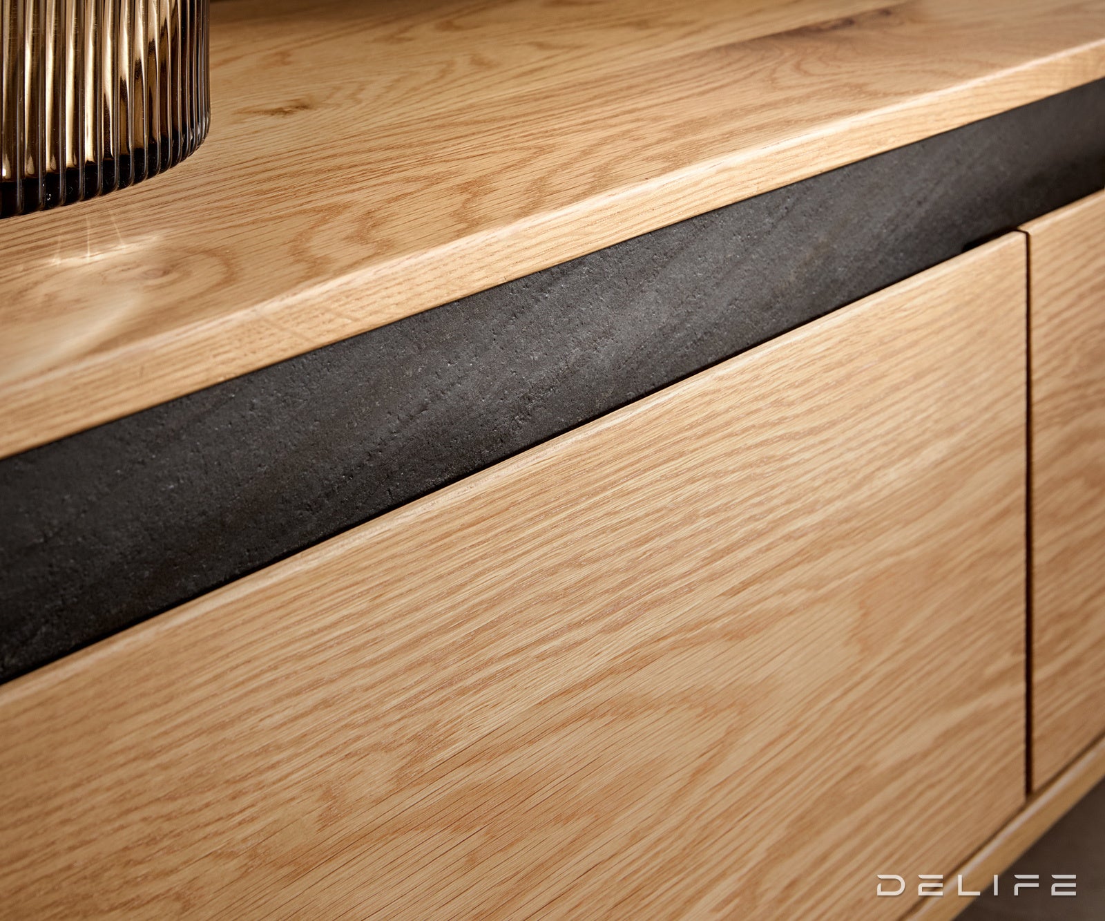 TV omarica Stonegrace 240 cm, Material: Hrast