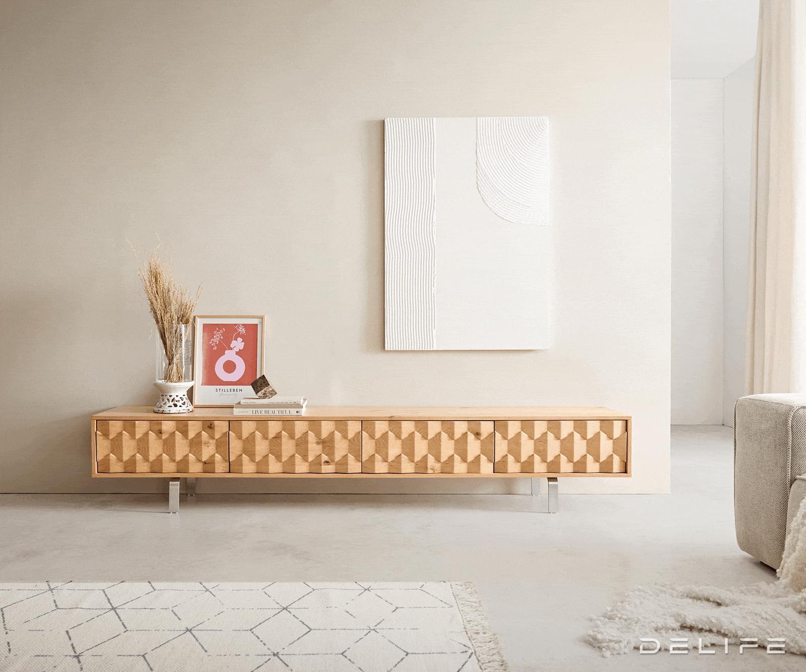 TV omarica Fevo 220 cm, Material: hrast