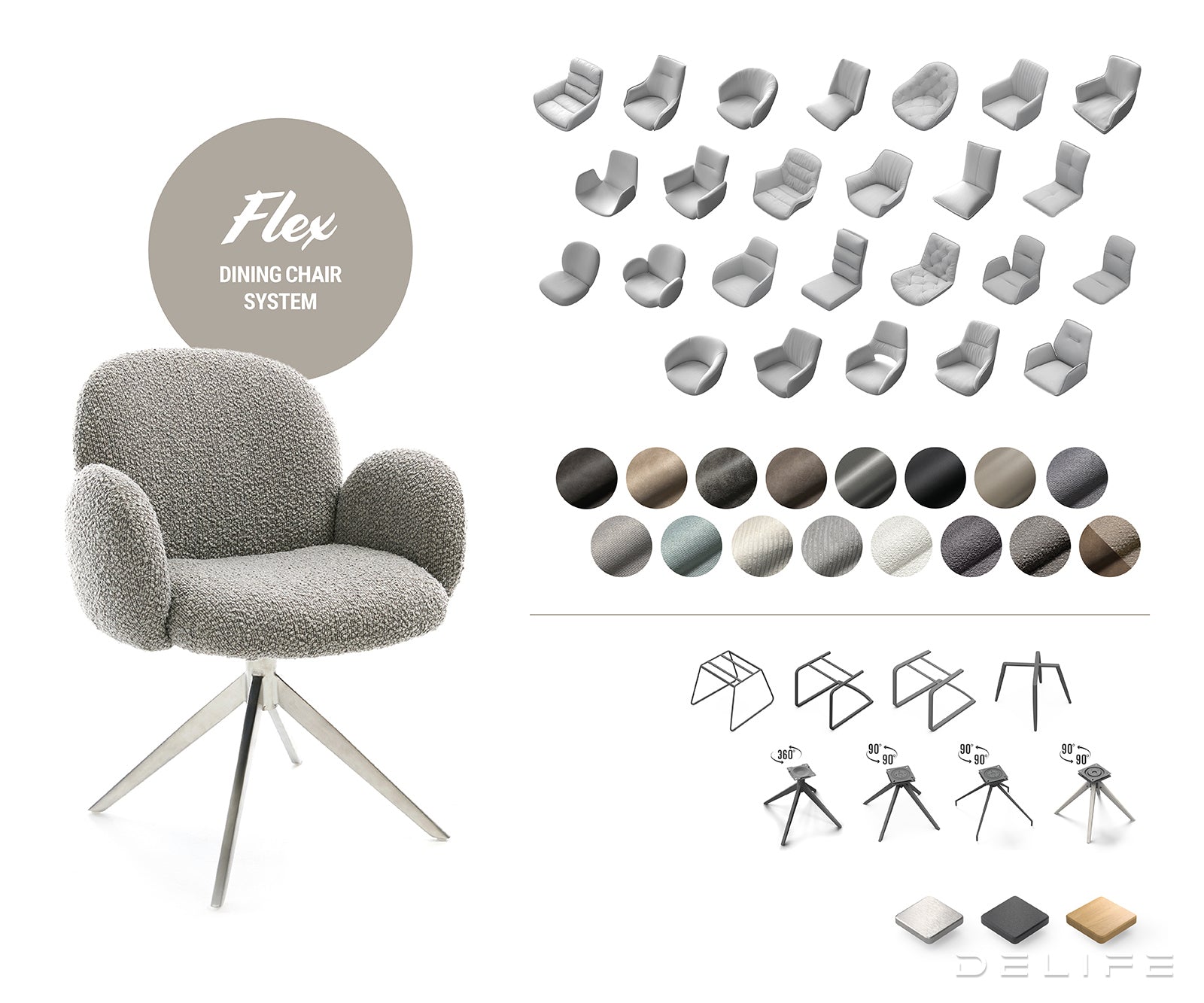 Jedilni stol Pejo, Material: Mikrofibra/Bukle