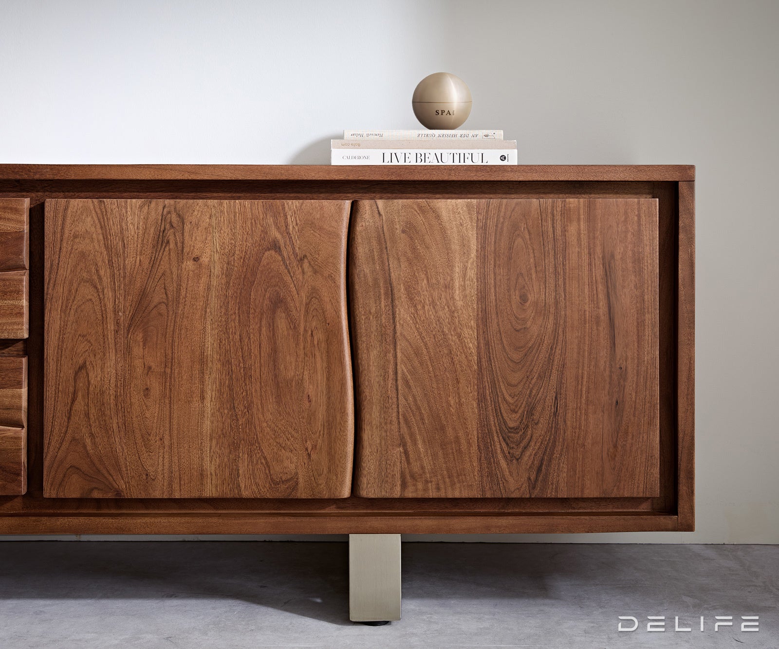 TV omarica Live-Edge 200 cm, Material: Akacija