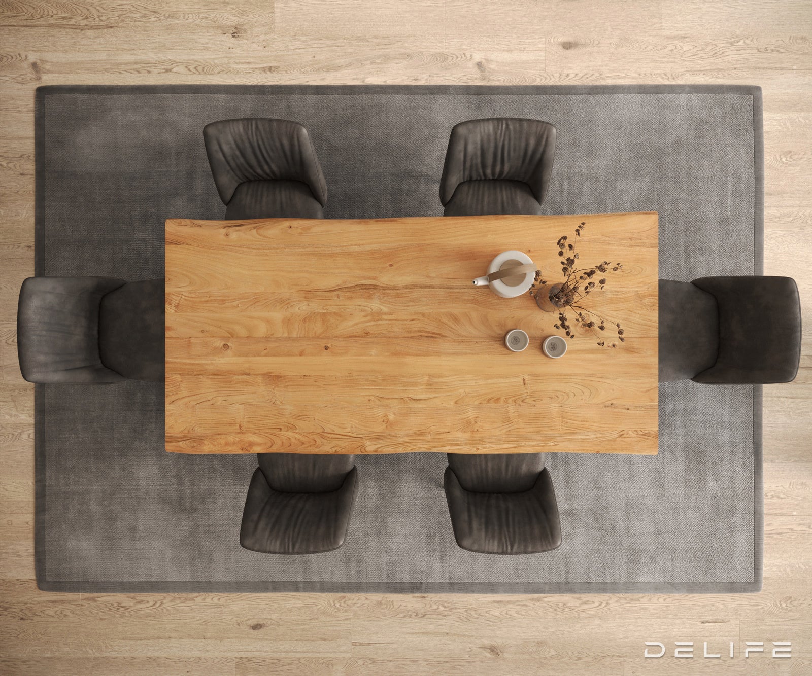 Jedilna miza Rob 200x100cm, Material: Hrast