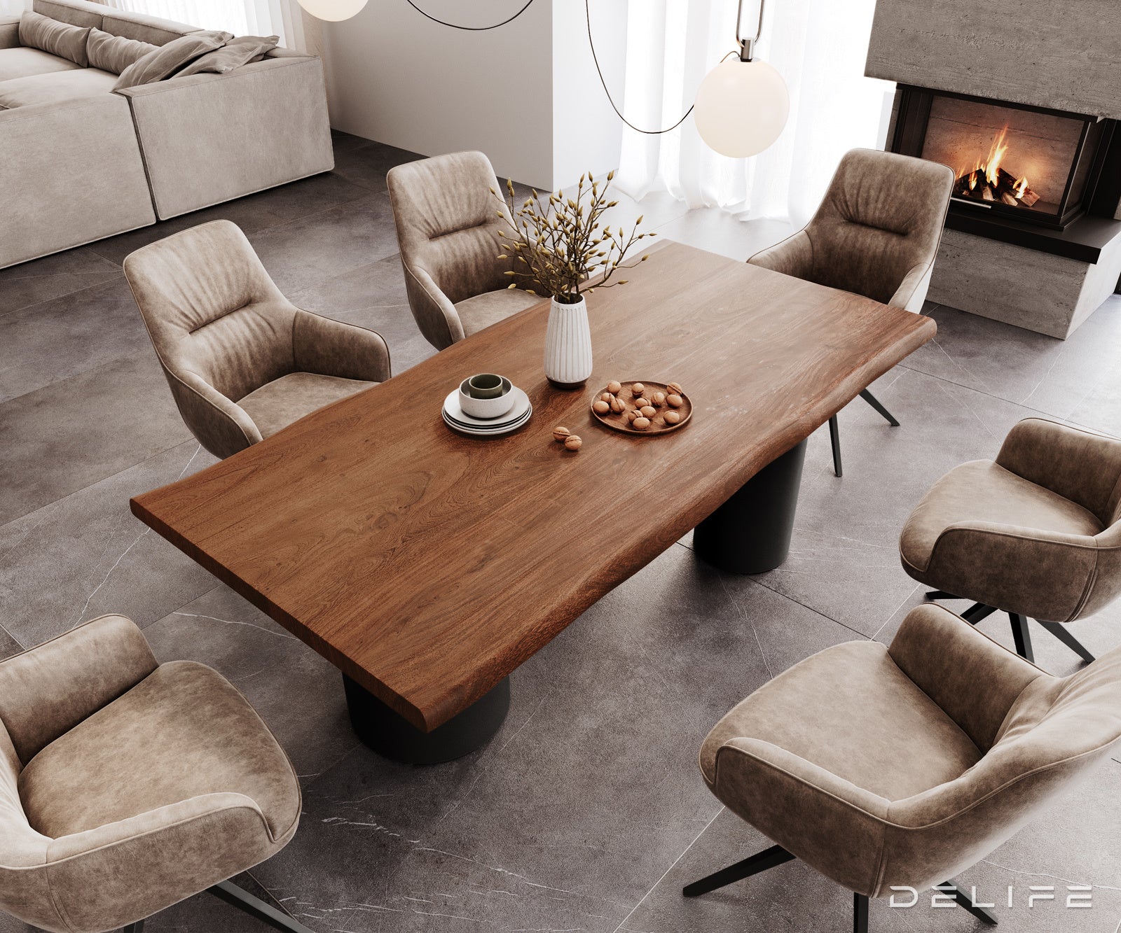 Jedilna miza Rob 200x100cm, Material: Akacija