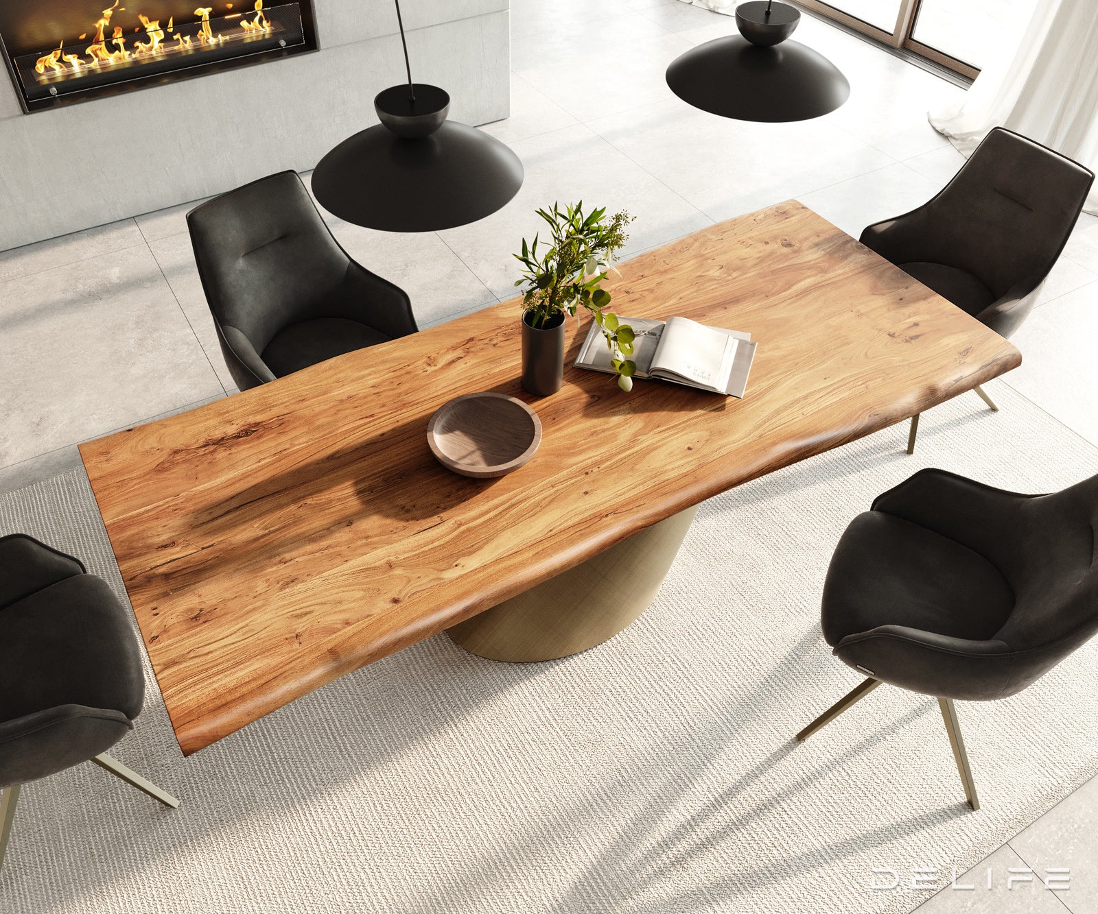 Jedilna miza Rob 240x100cm, Material: Akacija