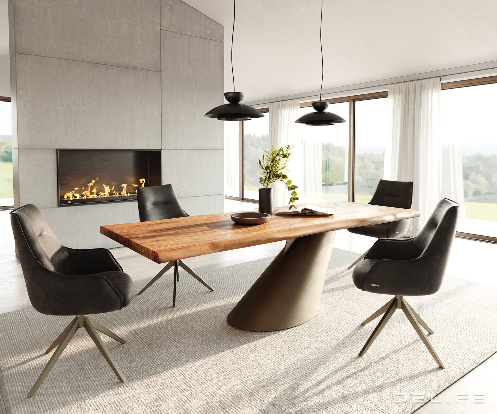 Jedilna miza Rob 240x100cm, Material: Akacija