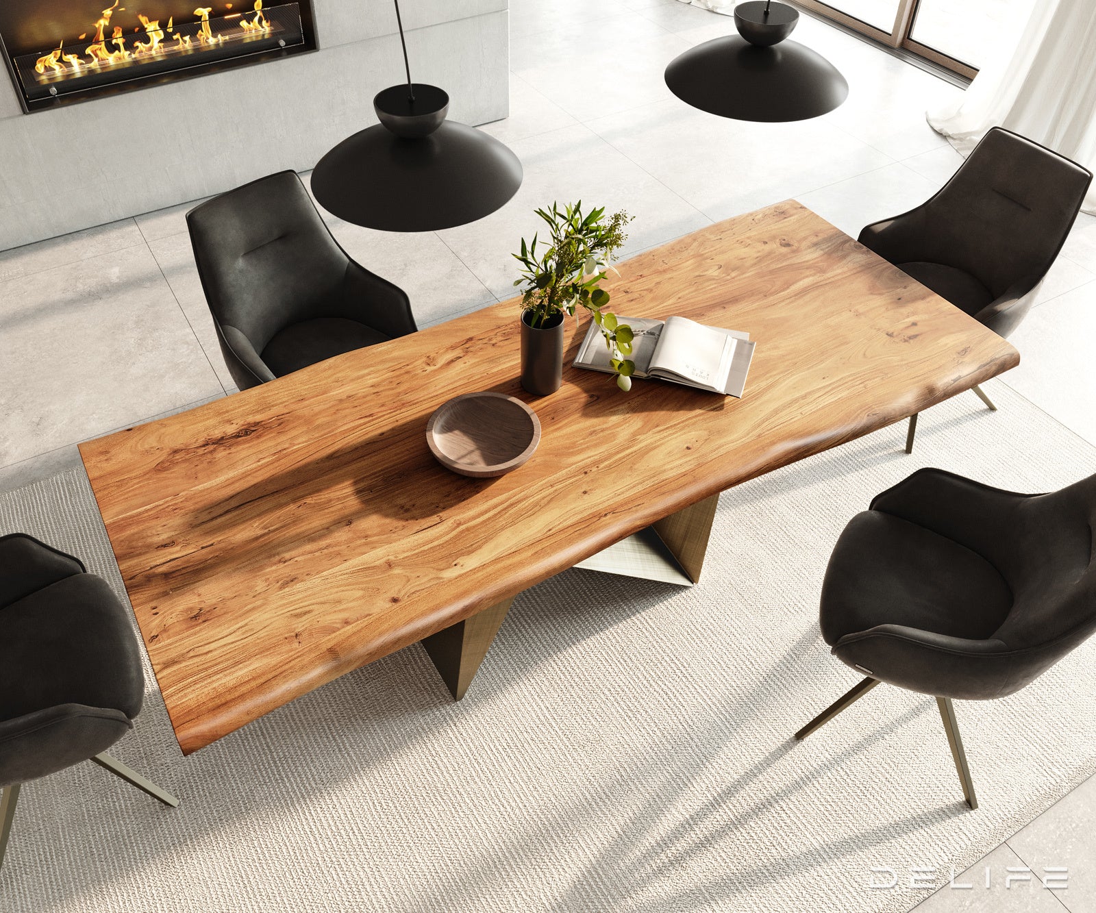 Jedilna miza Rob 240x100cm, Material: Akacija