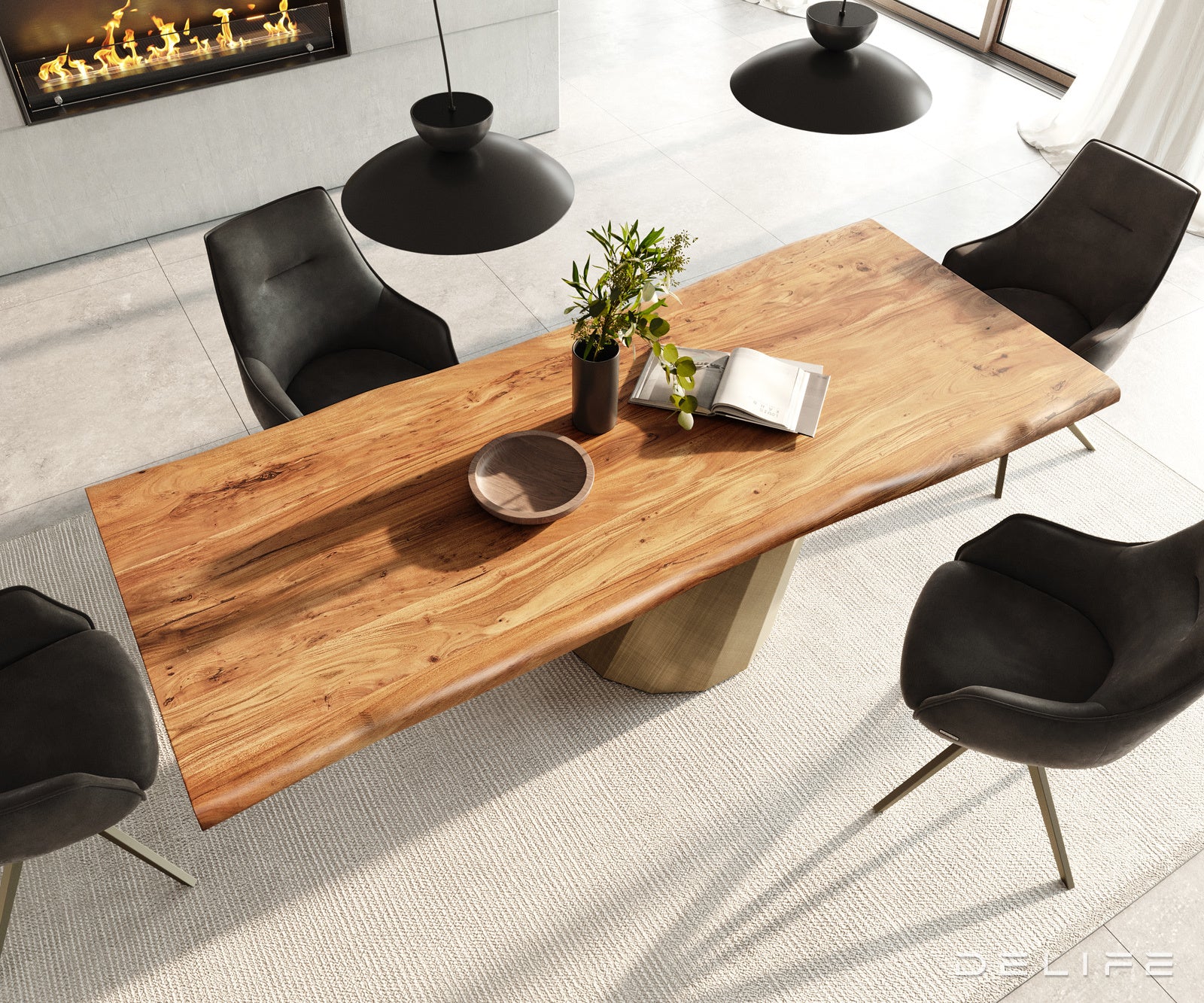 Jedilna miza Rob 240x100cm, Material: Akacija