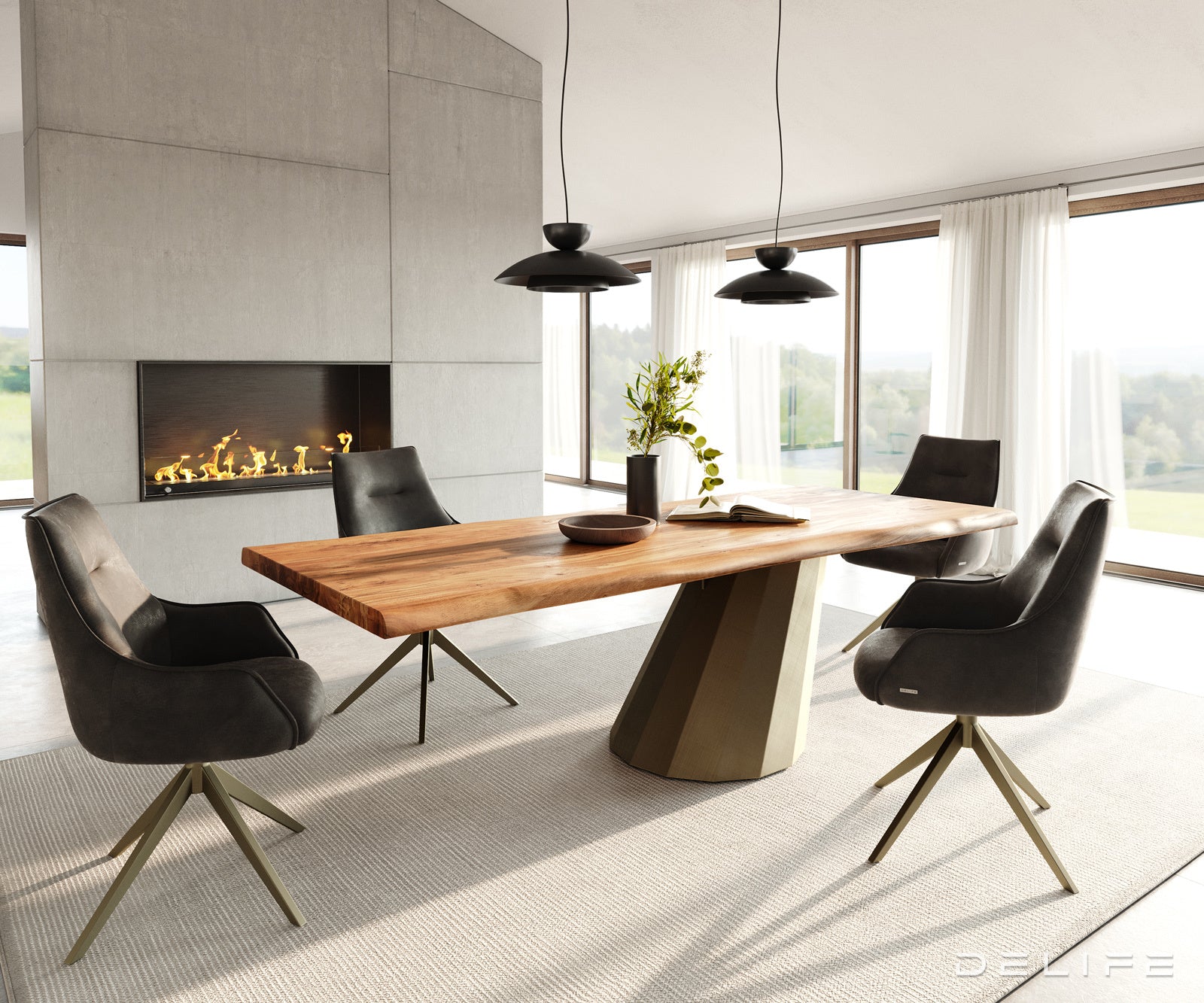 Jedilna miza Rob 240x100cm, Material: Akacija