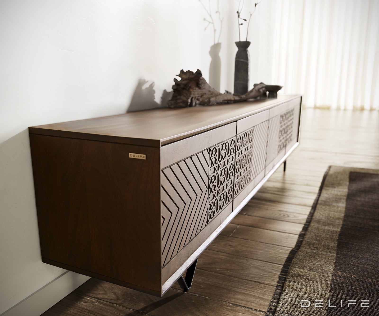 Komoda Manjula 200x35cm, Material: Mango