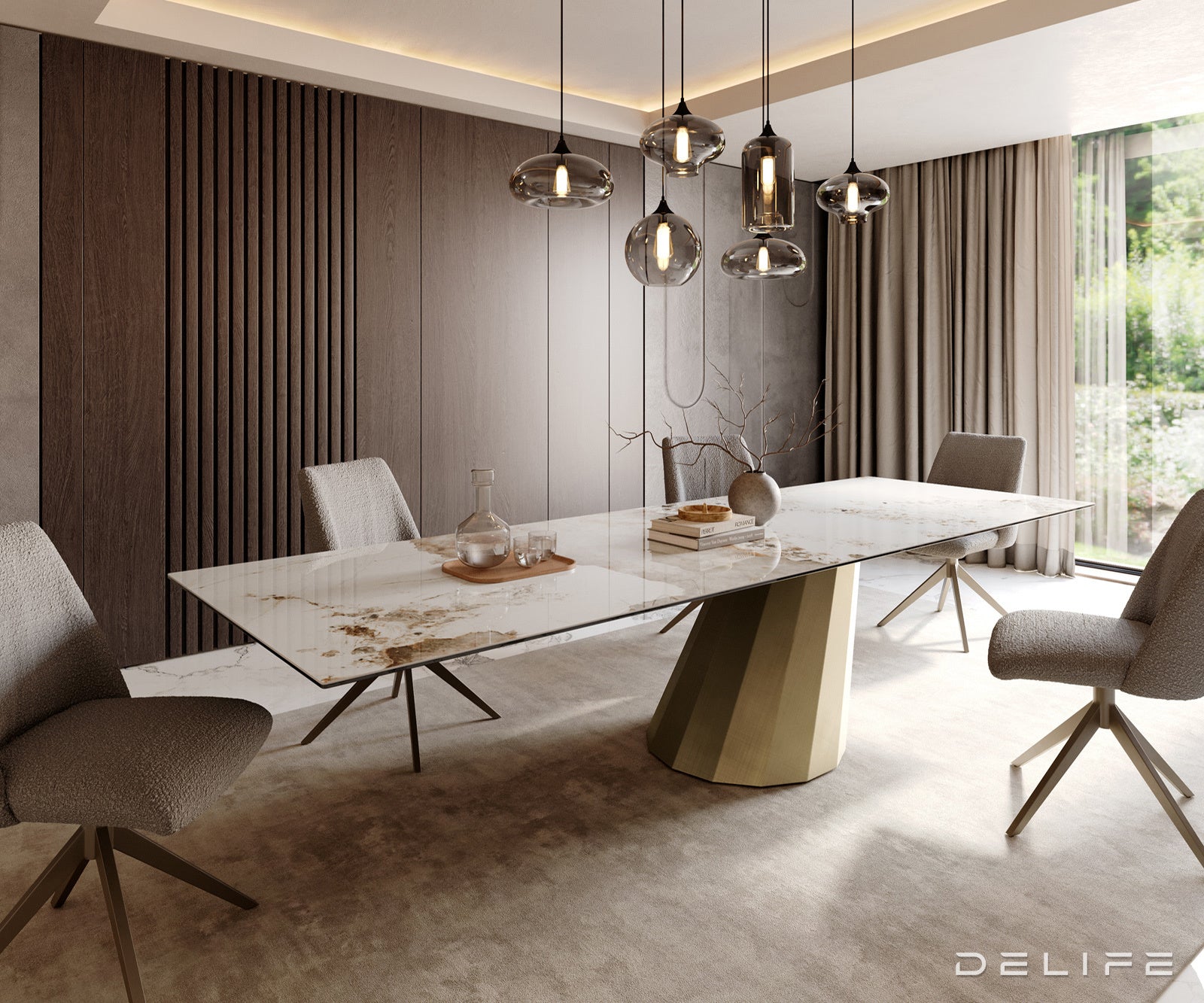 Jedilna miza Edge 300x100cm, Material: Keramika