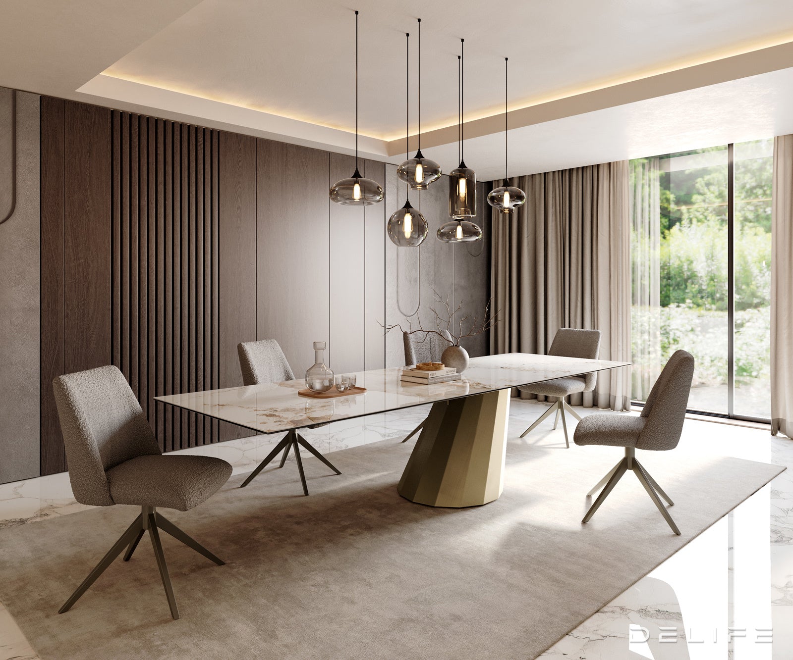 Jedilna miza Edge 300x100cm, Material: Keramika