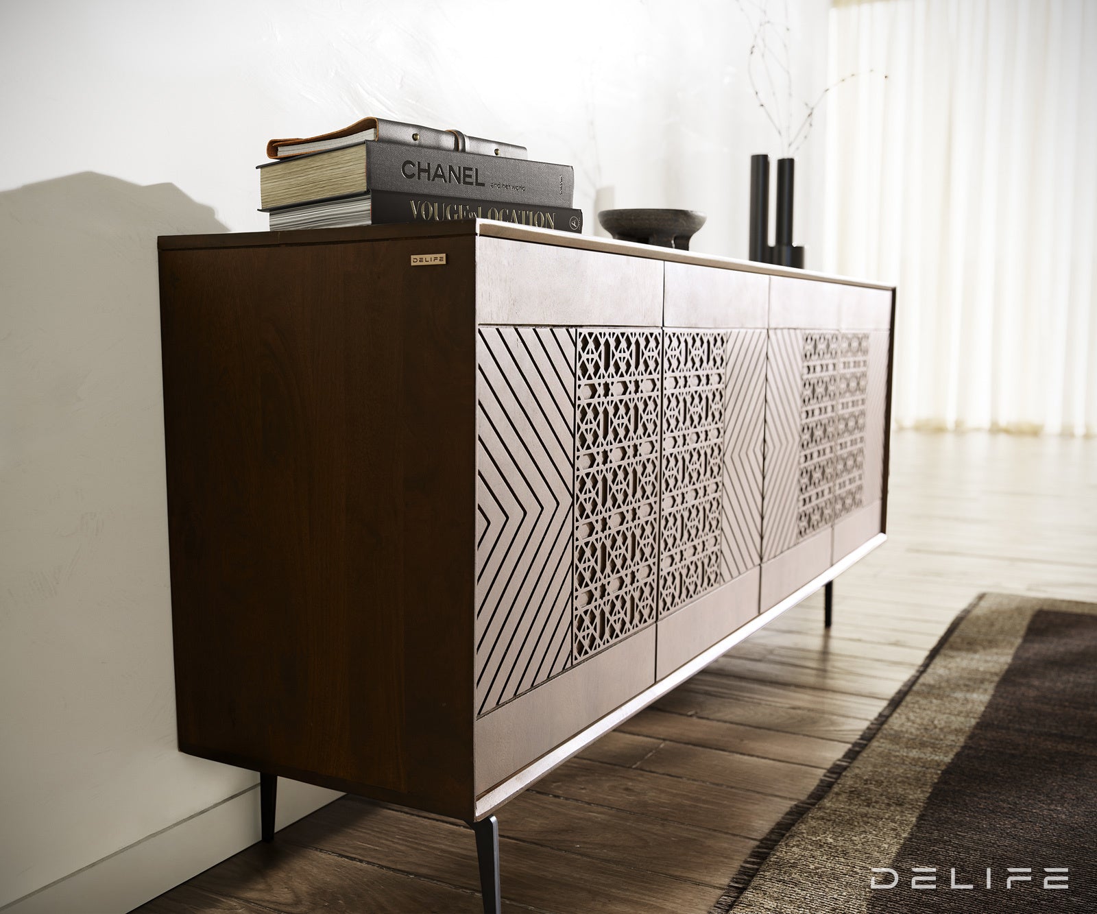 Komoda Manjula 172x40cm, Material: Mango