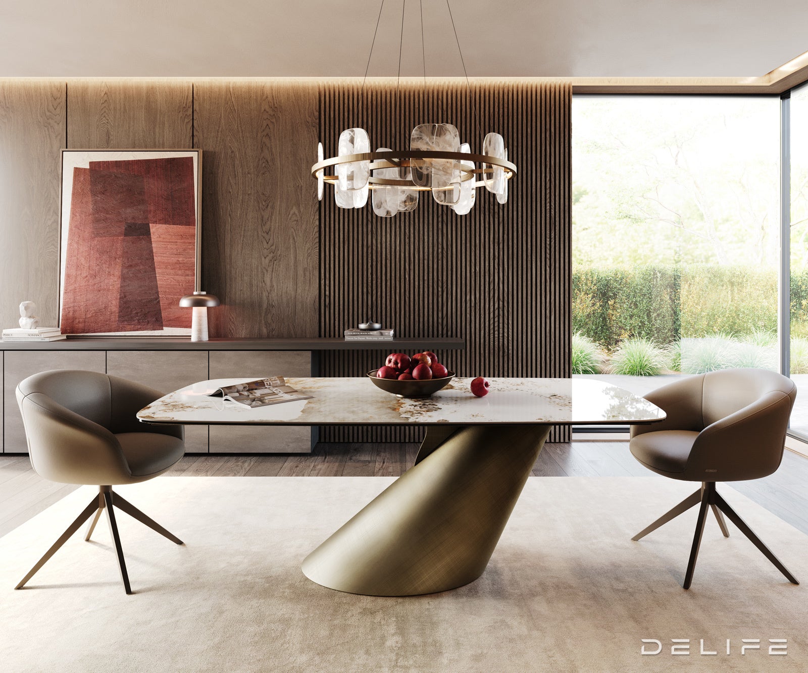 Jedilna miza Edge Boot 200x100 cm, material: keramika Minas Melange