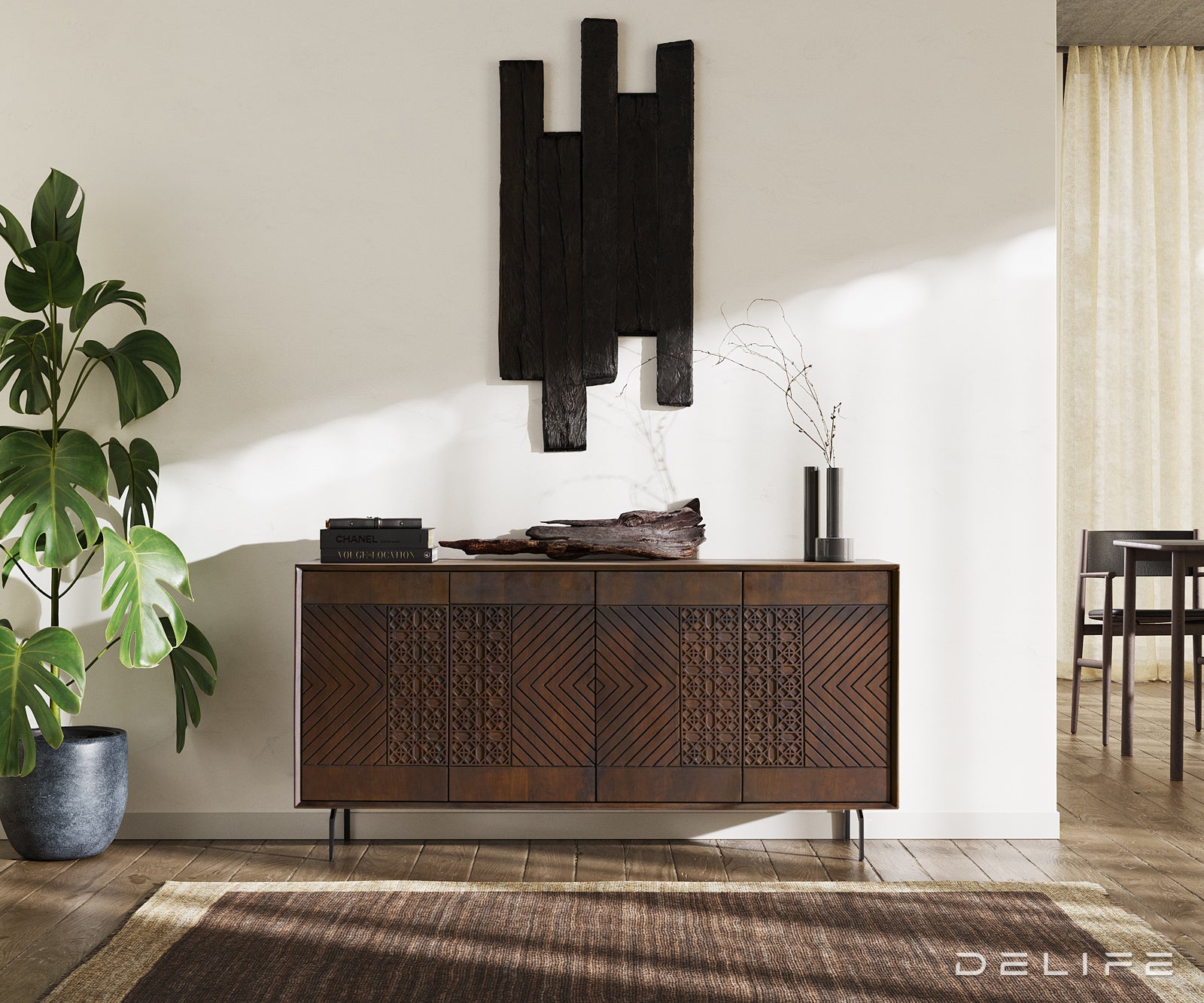 Komoda Manjula 145x40cm, Material: Mango