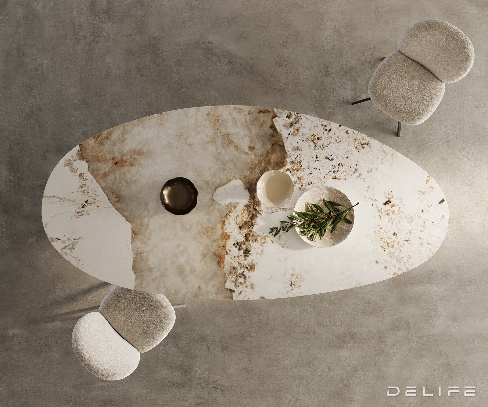 Jedilna miza Edge 280x130 cm, material: keramika Minas Melange