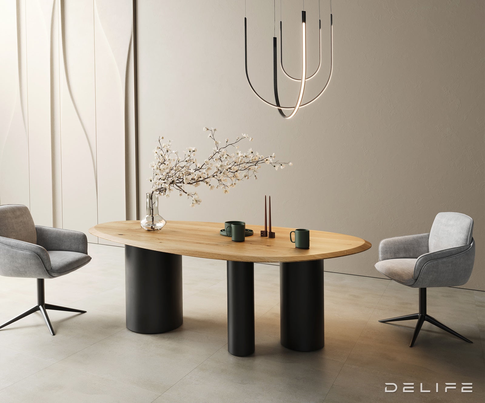 Jedilna miza Rob 220x120cm, Material: Hrast